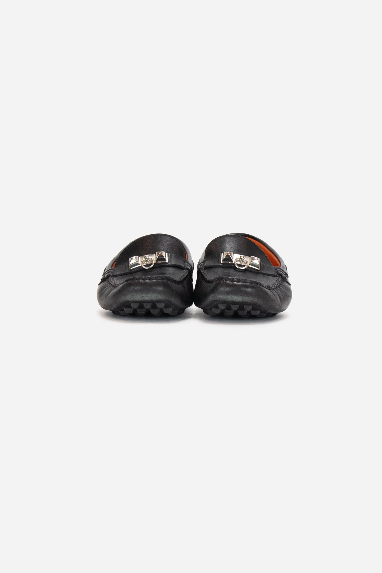 Black Leather Rivale Loafers