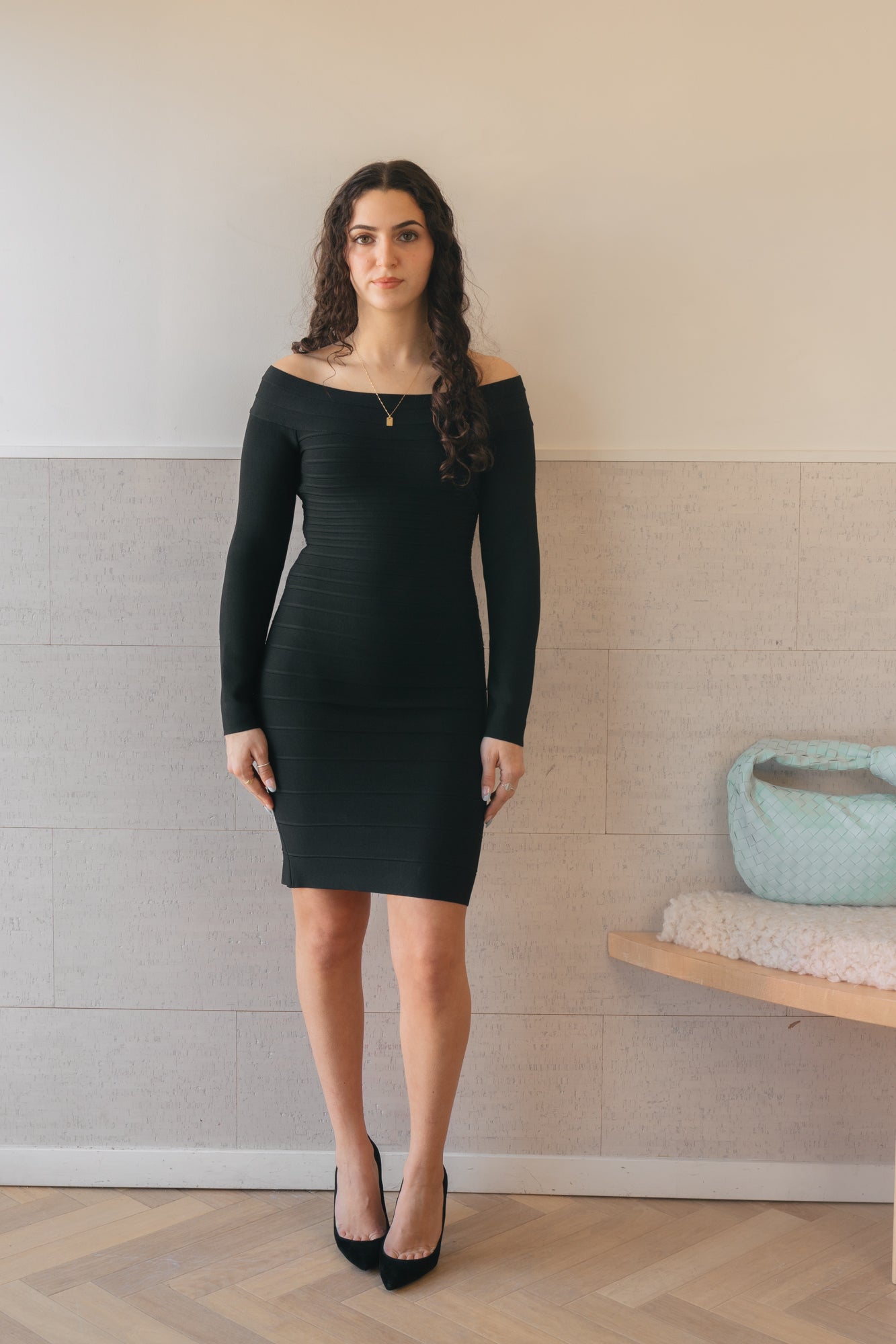 Black Candice Bandage Dress
