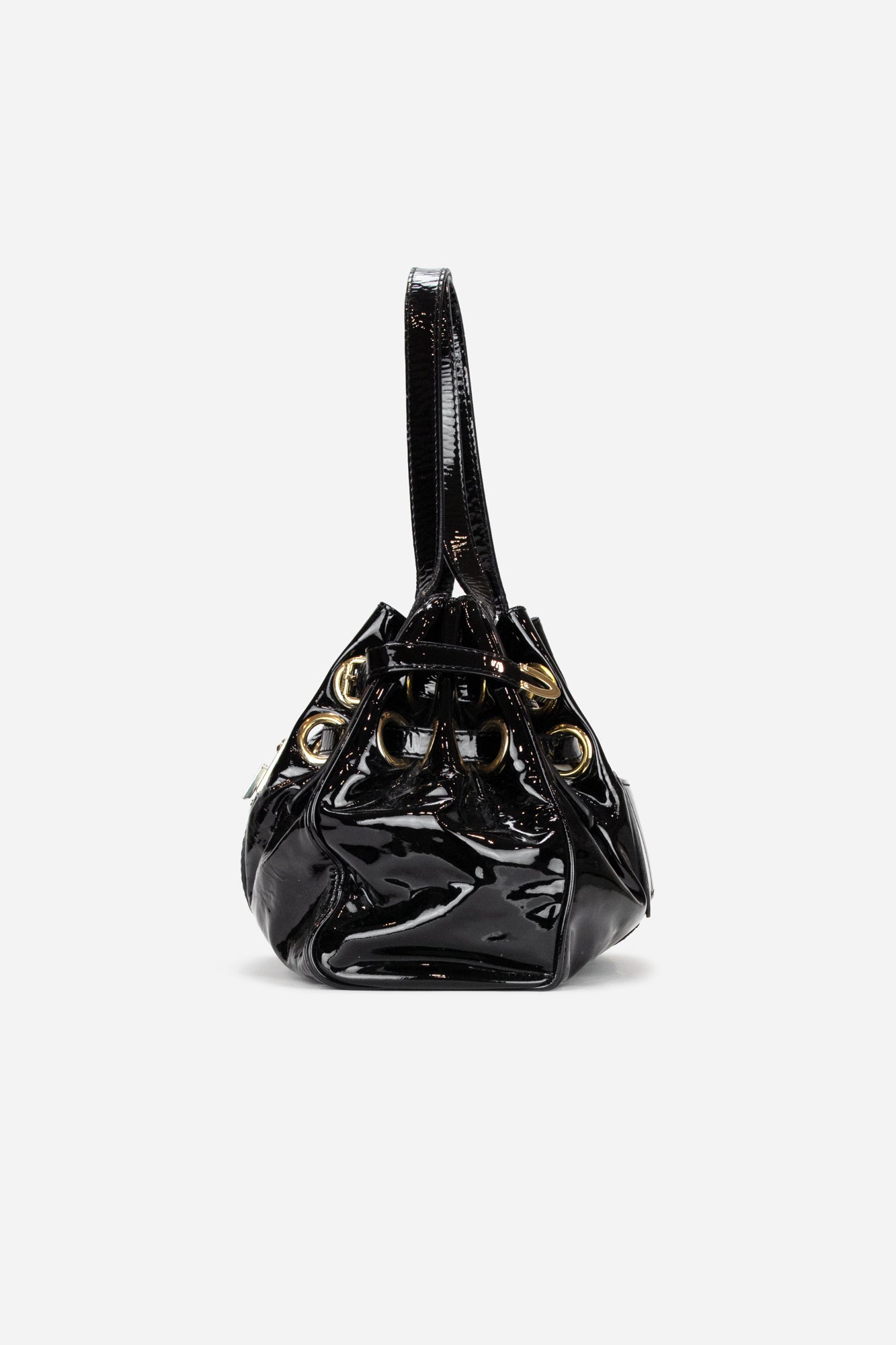 Black Patent Leather Ramona Shoulder Bag