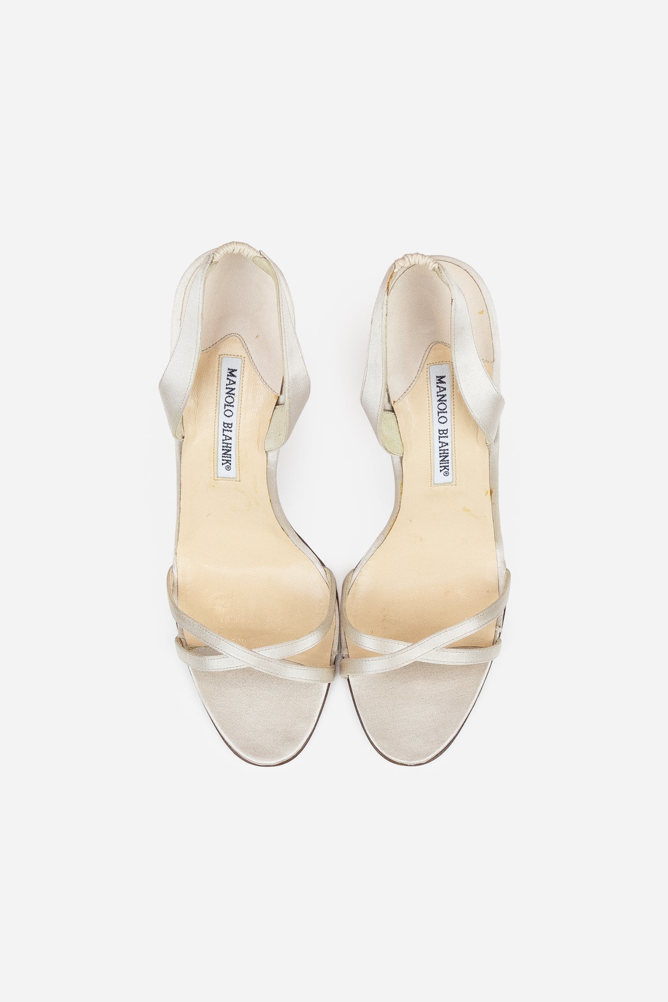 Blush Pink Satin Strappy Sandals