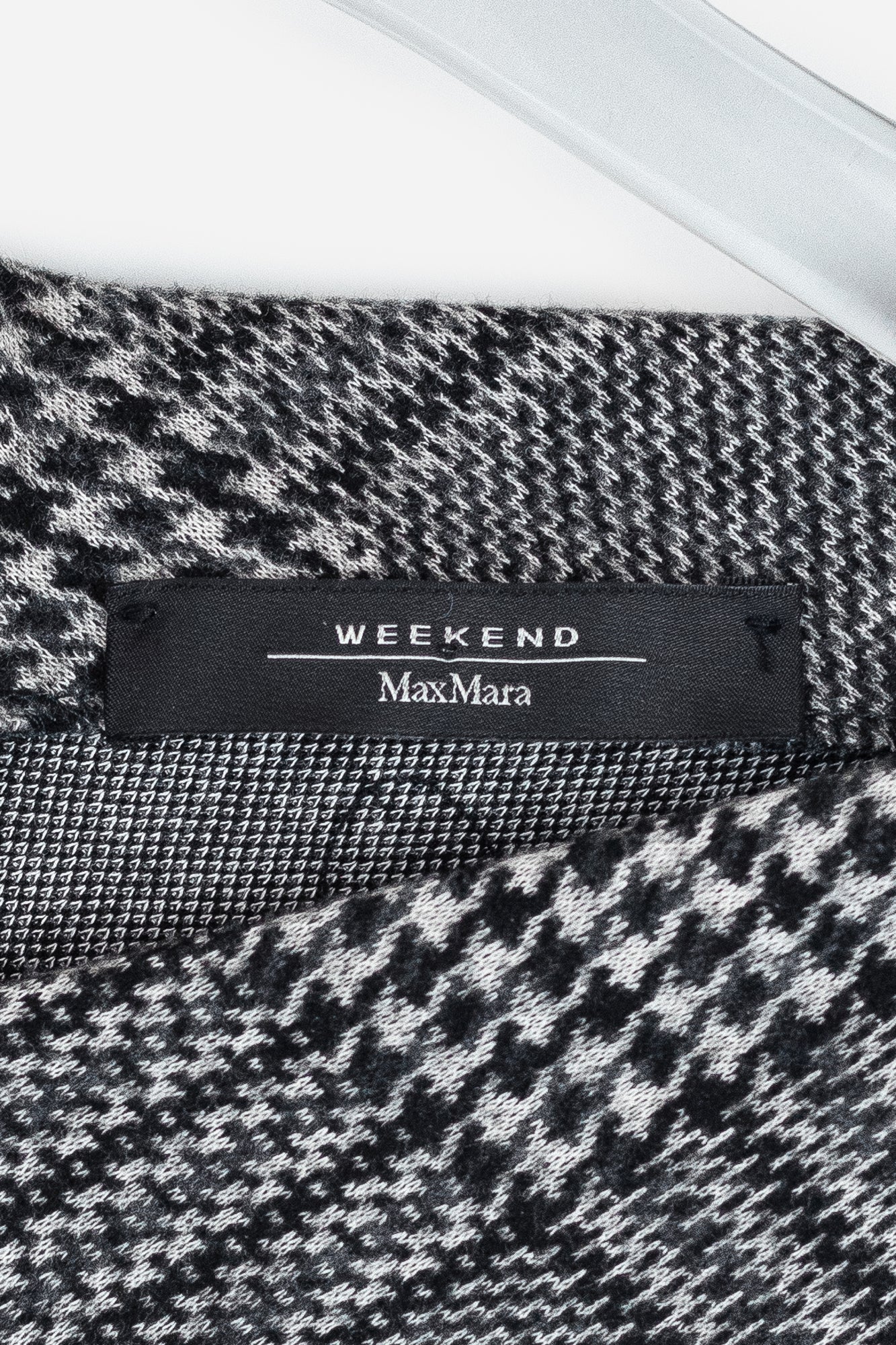Black and Cream Plaid Knee Length Dress