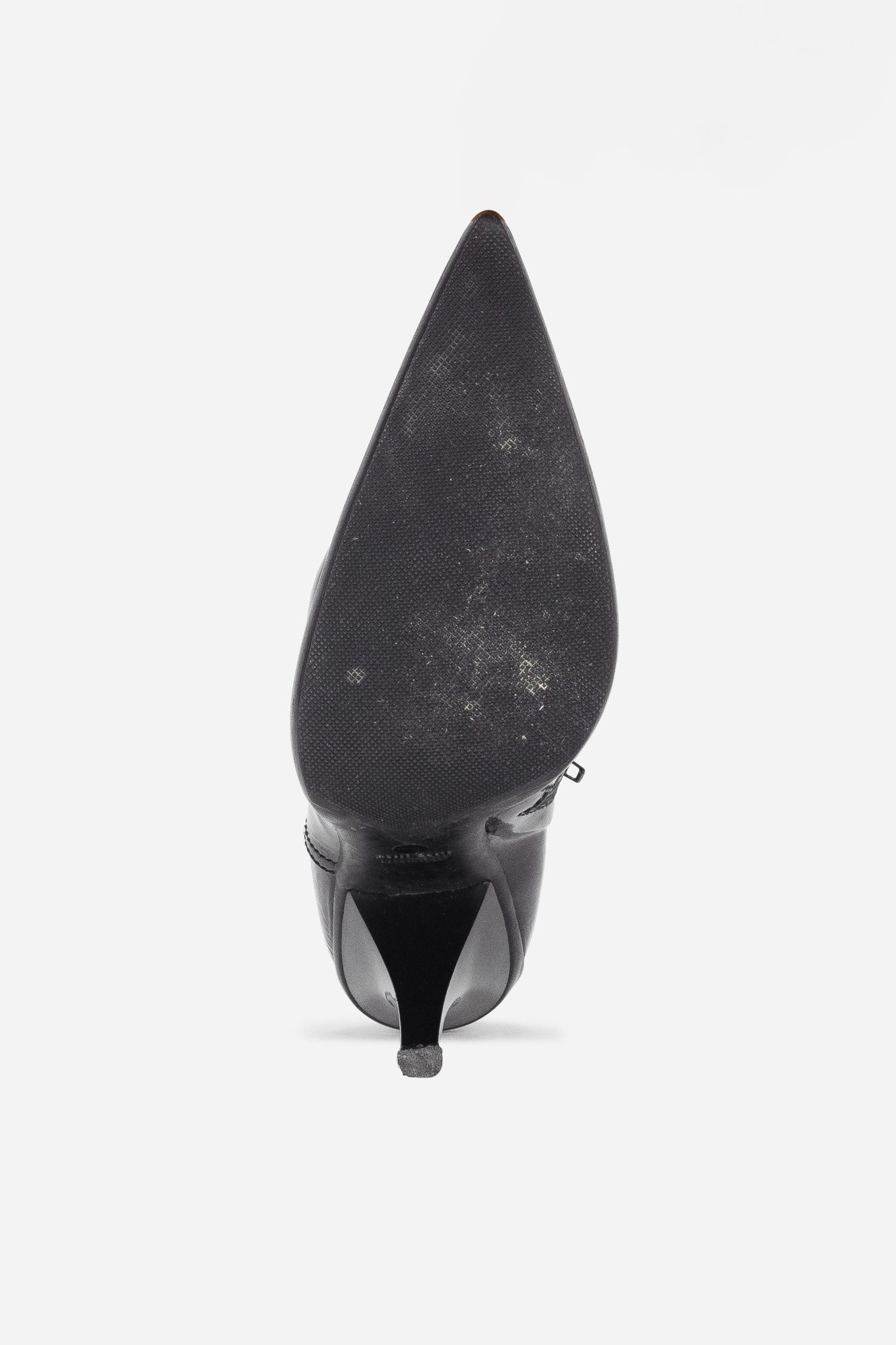 Black Patent Leather Pointed Toe Booties