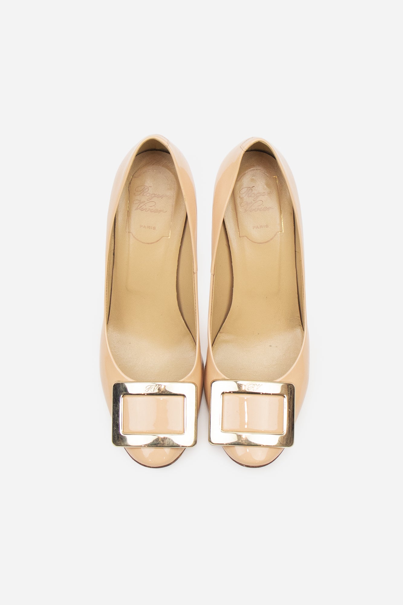 Nude Patent Leather Classic Pumps - So Over It Luxury Consignment