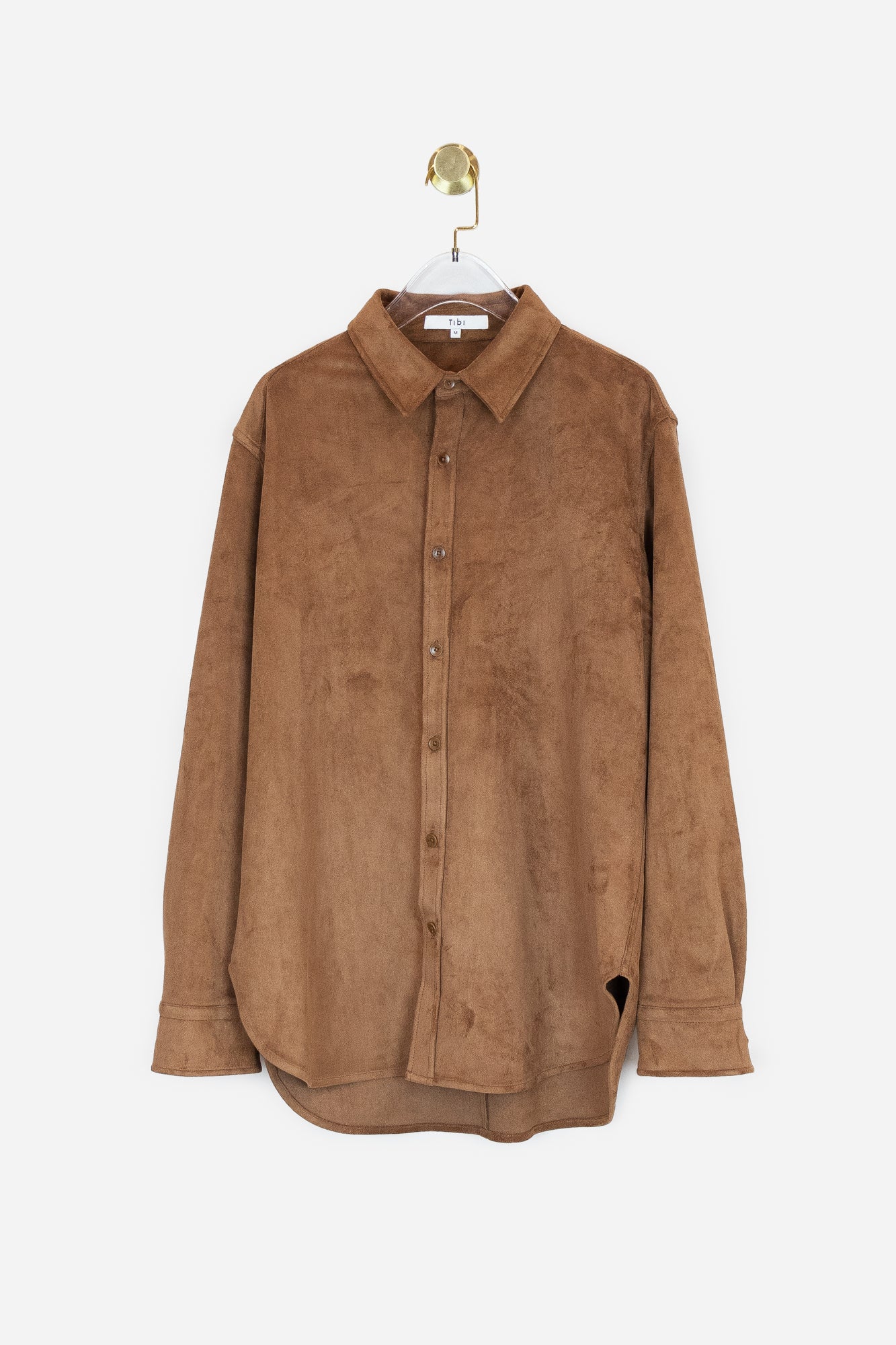 Camel Ultrasuede Slim Shirt