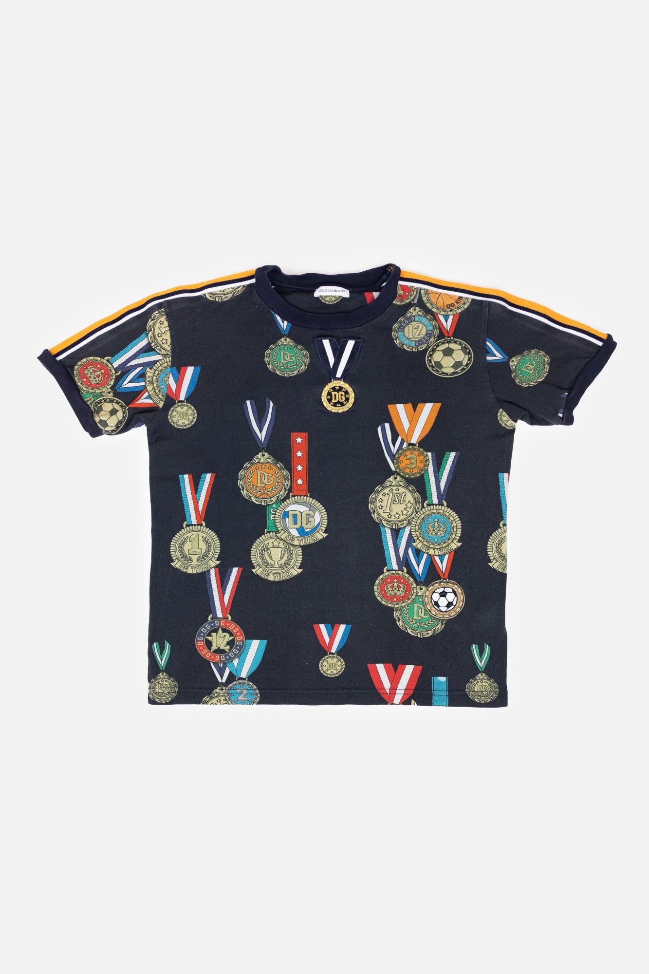 Navy Medal Printed T-Shirt - So Over It Luxury Consignment