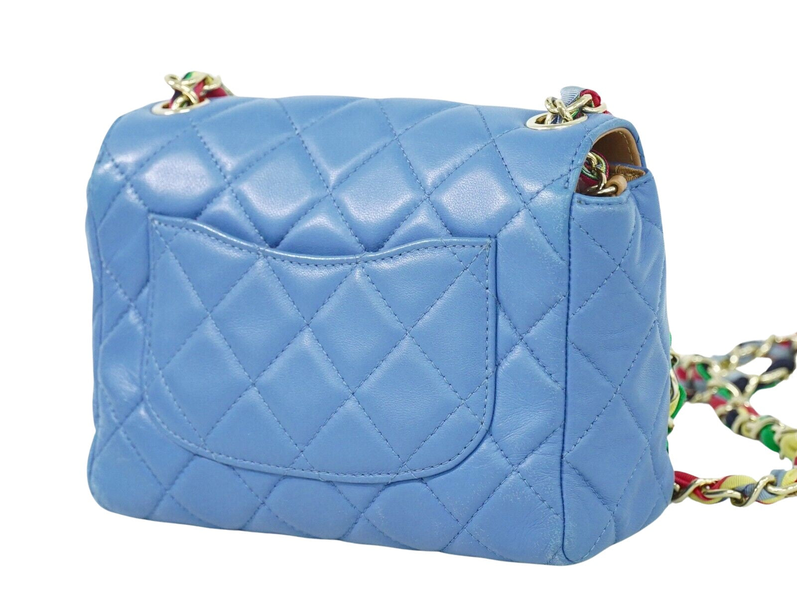 Blue Matelassé Cocovado Flap Bag