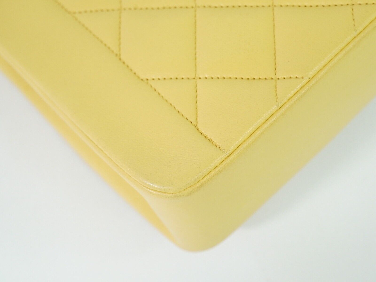 Yellow Quilted Leather Diana Crossbody