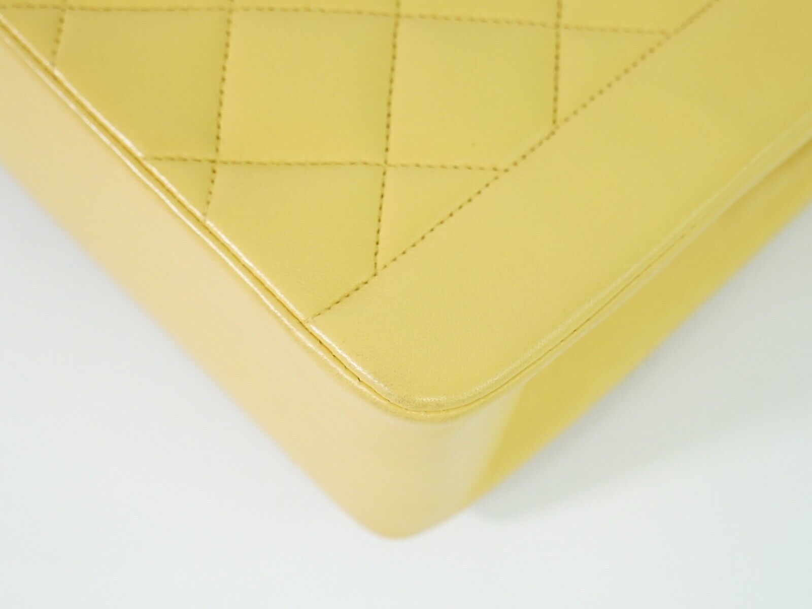 Yellow Quilted Leather Diana Crossbody