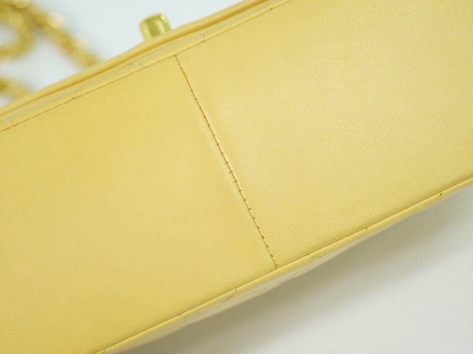 Yellow Quilted Leather Diana Crossbody