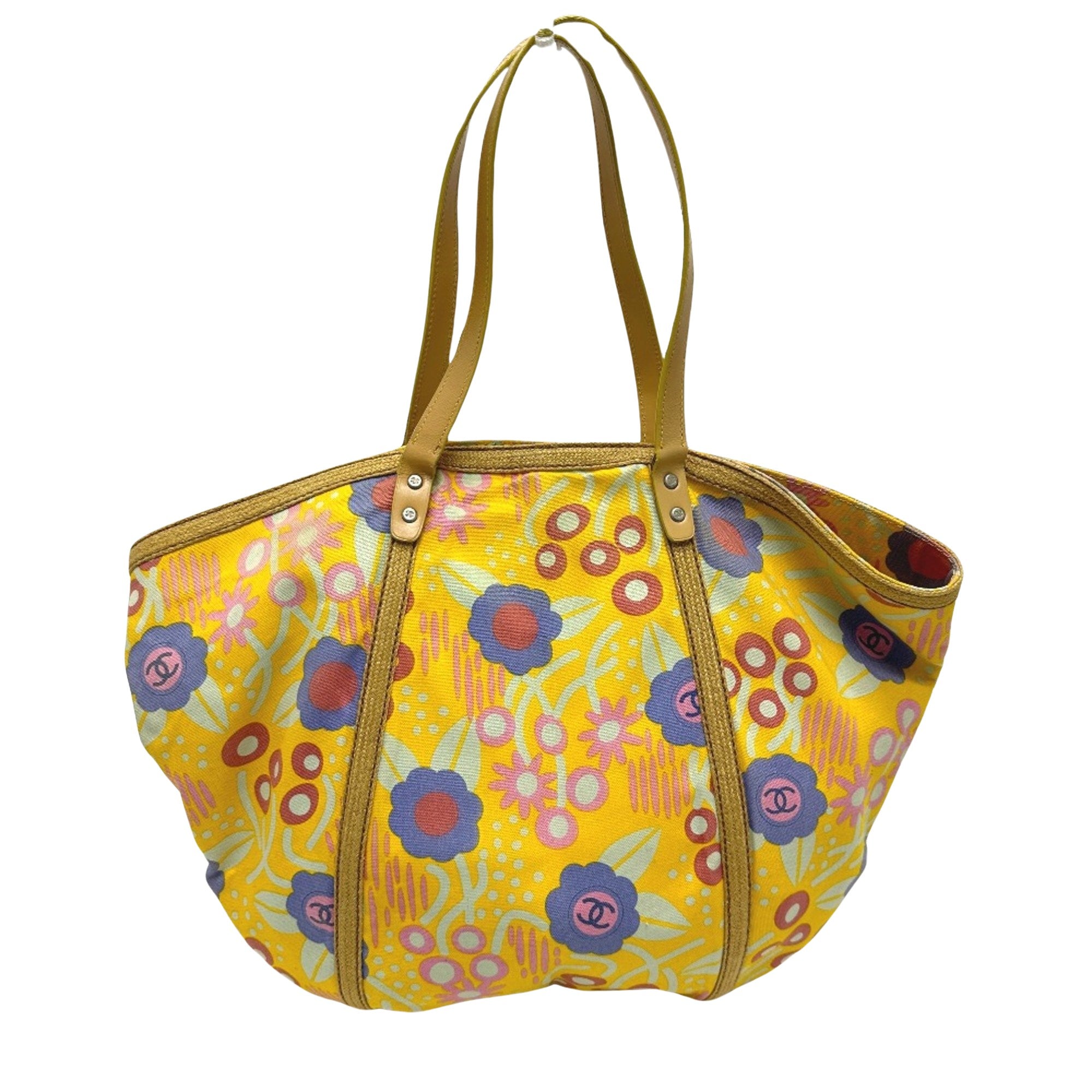 Printed Canvas Cabas Tote Bag