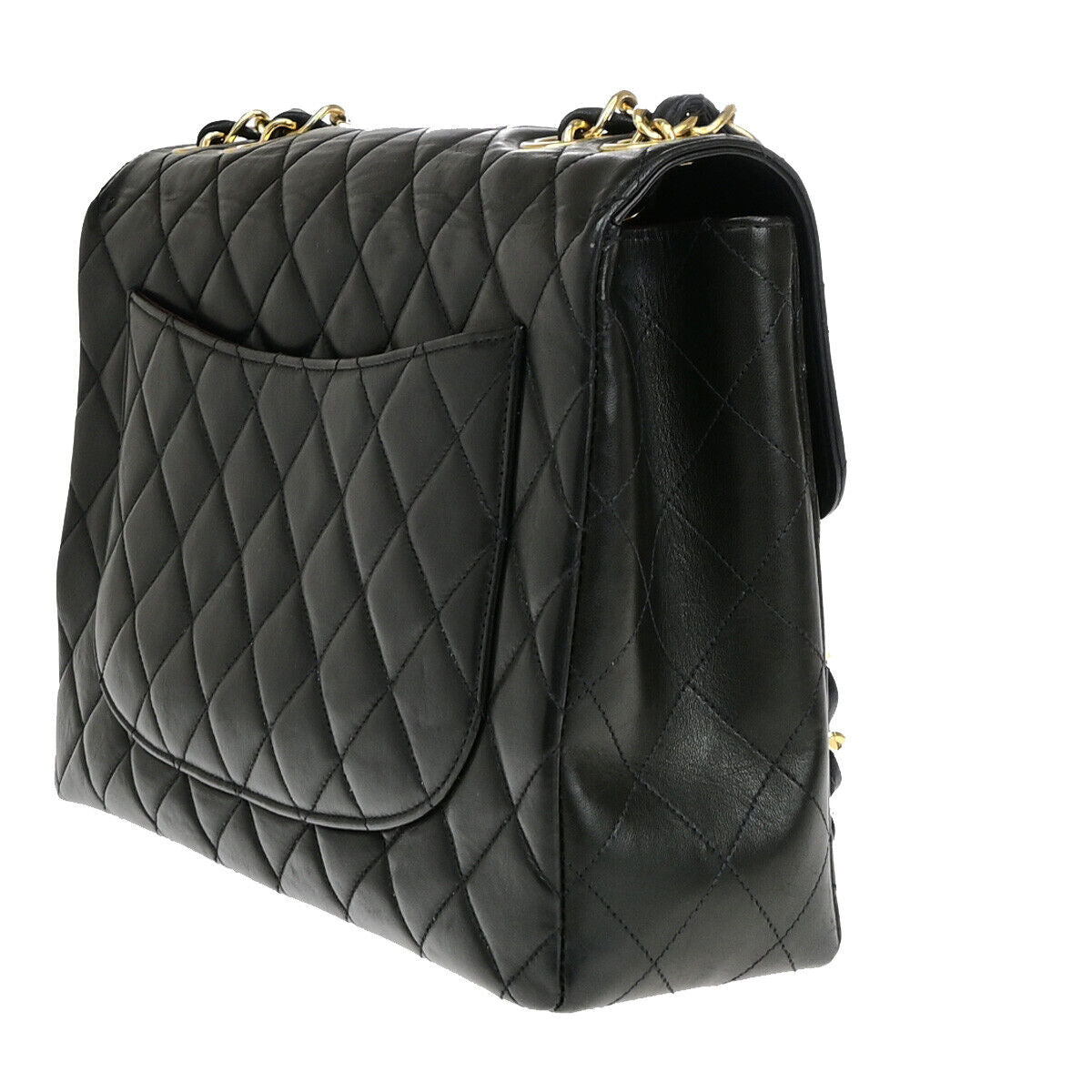 Vintage Matelassé Black Quilted Flap Bag