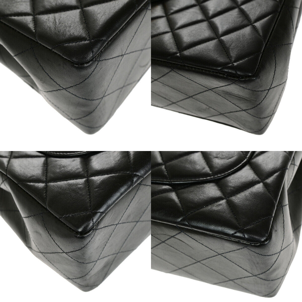 Vintage Matelassé Black Quilted Flap Bag