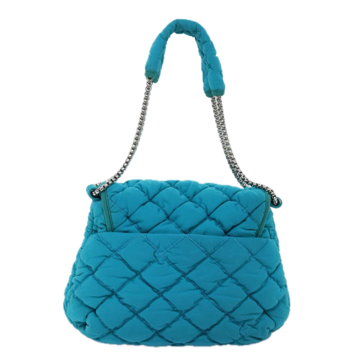 Blue Bubble Quilt Flap Bag