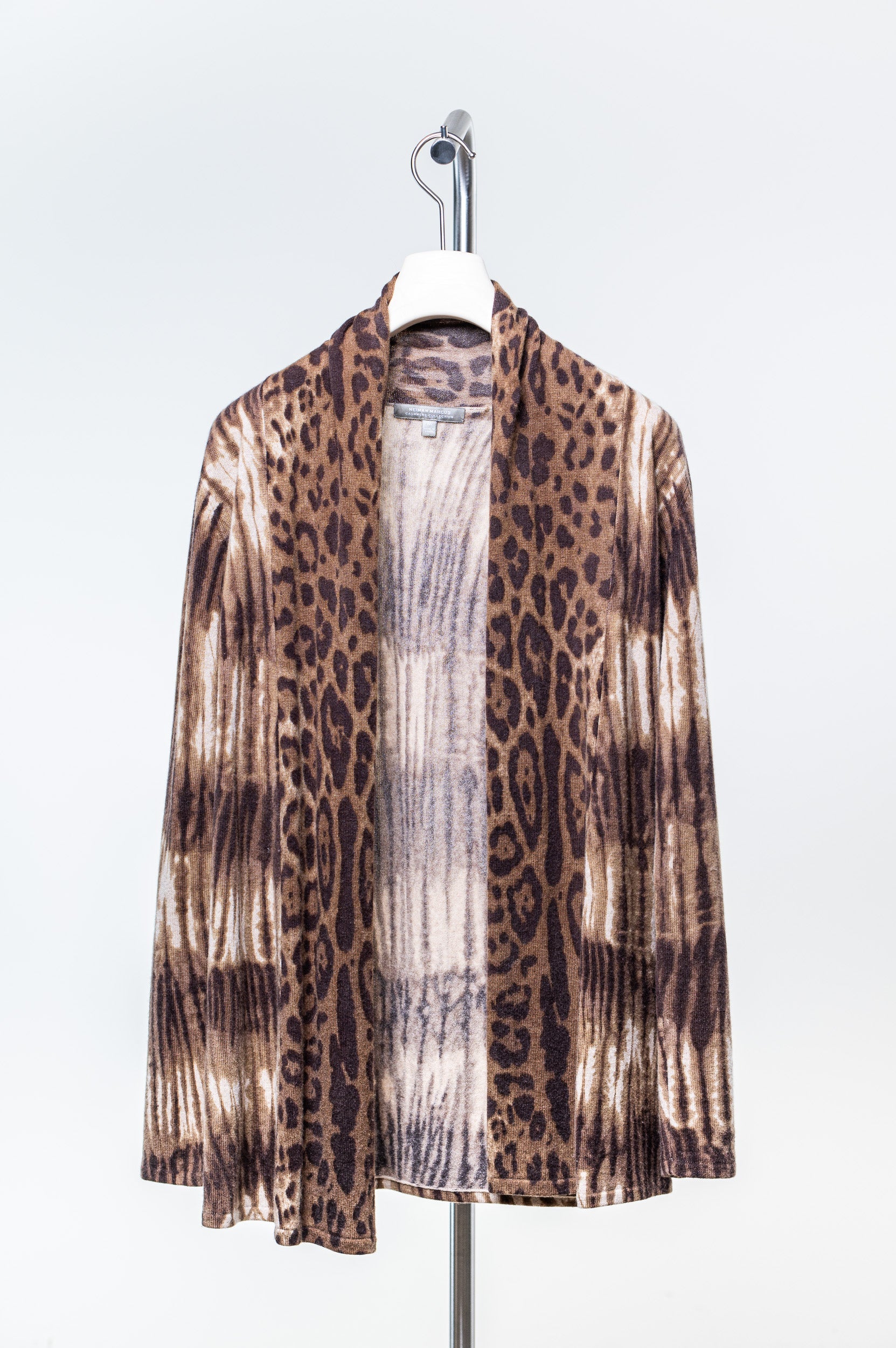 Animal Print Cashmere Cardigan