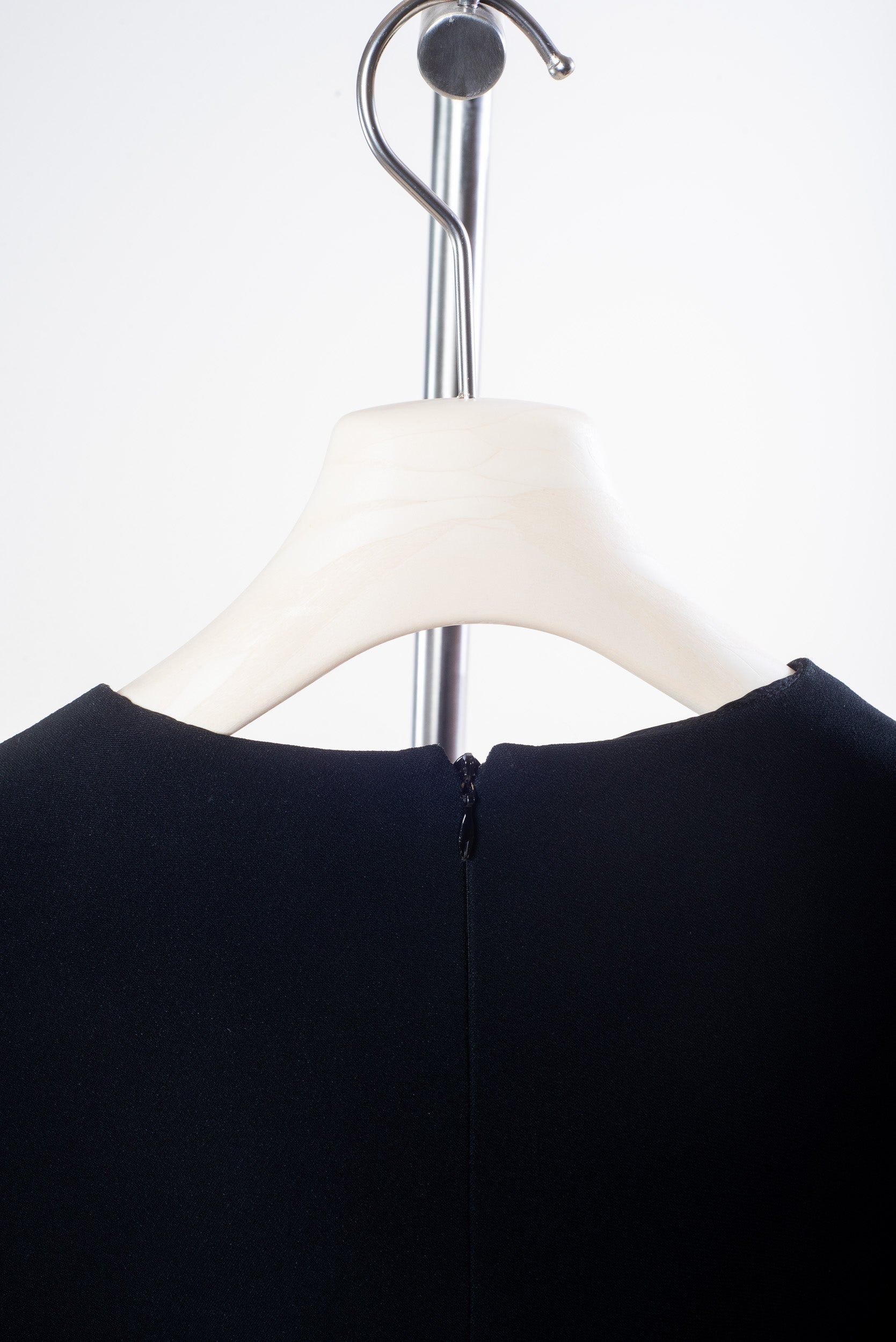 Black Long Sleeve Mini Dress w/ Leather Detail