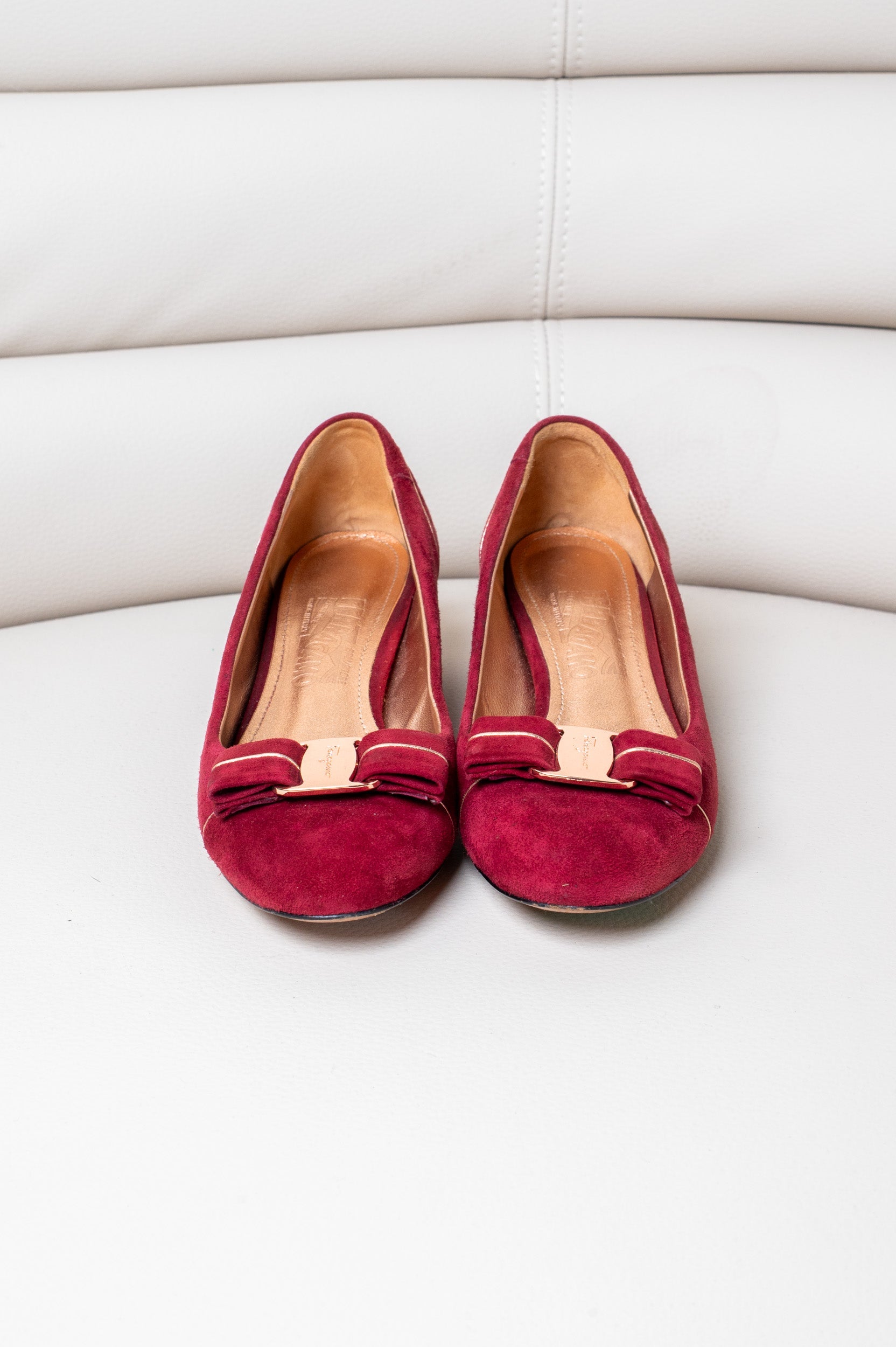 Burgundy Suede Vara Kitten Heel