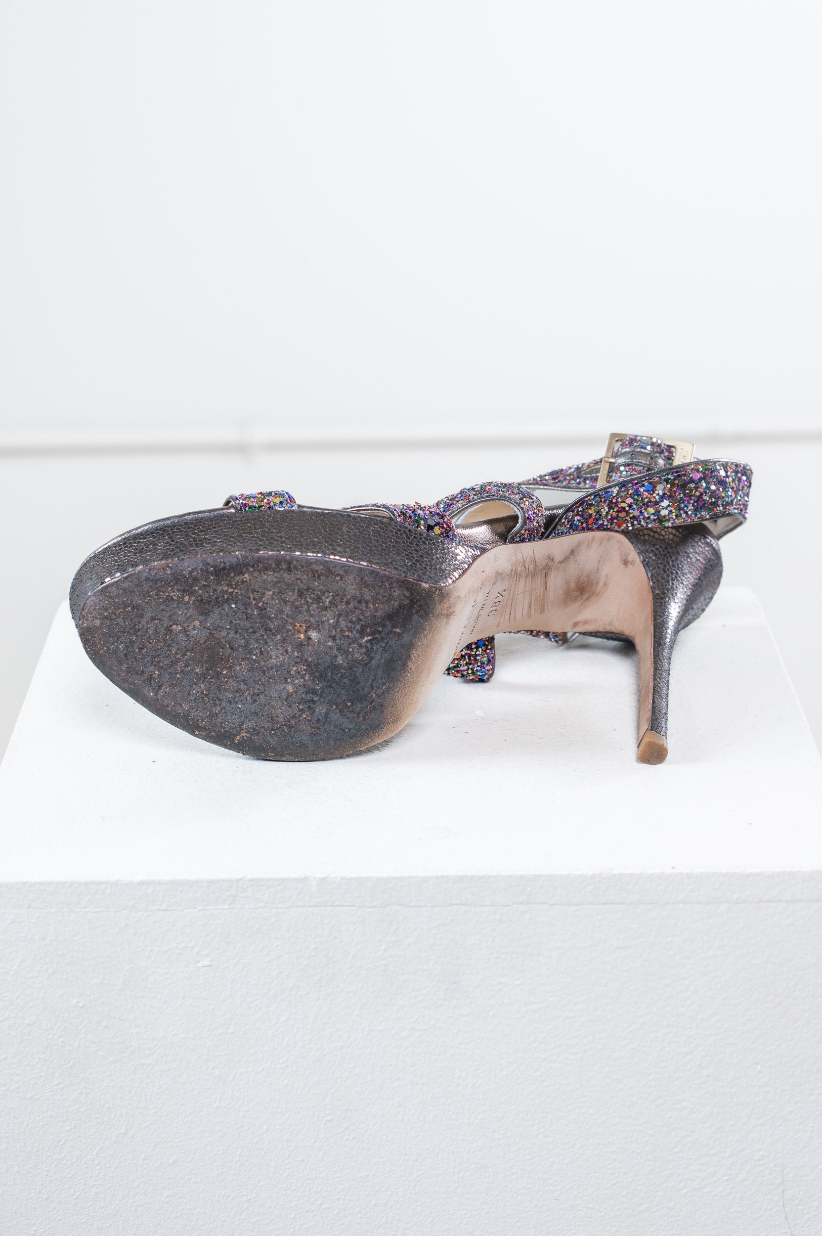 Platform Sparkle Strap Heel