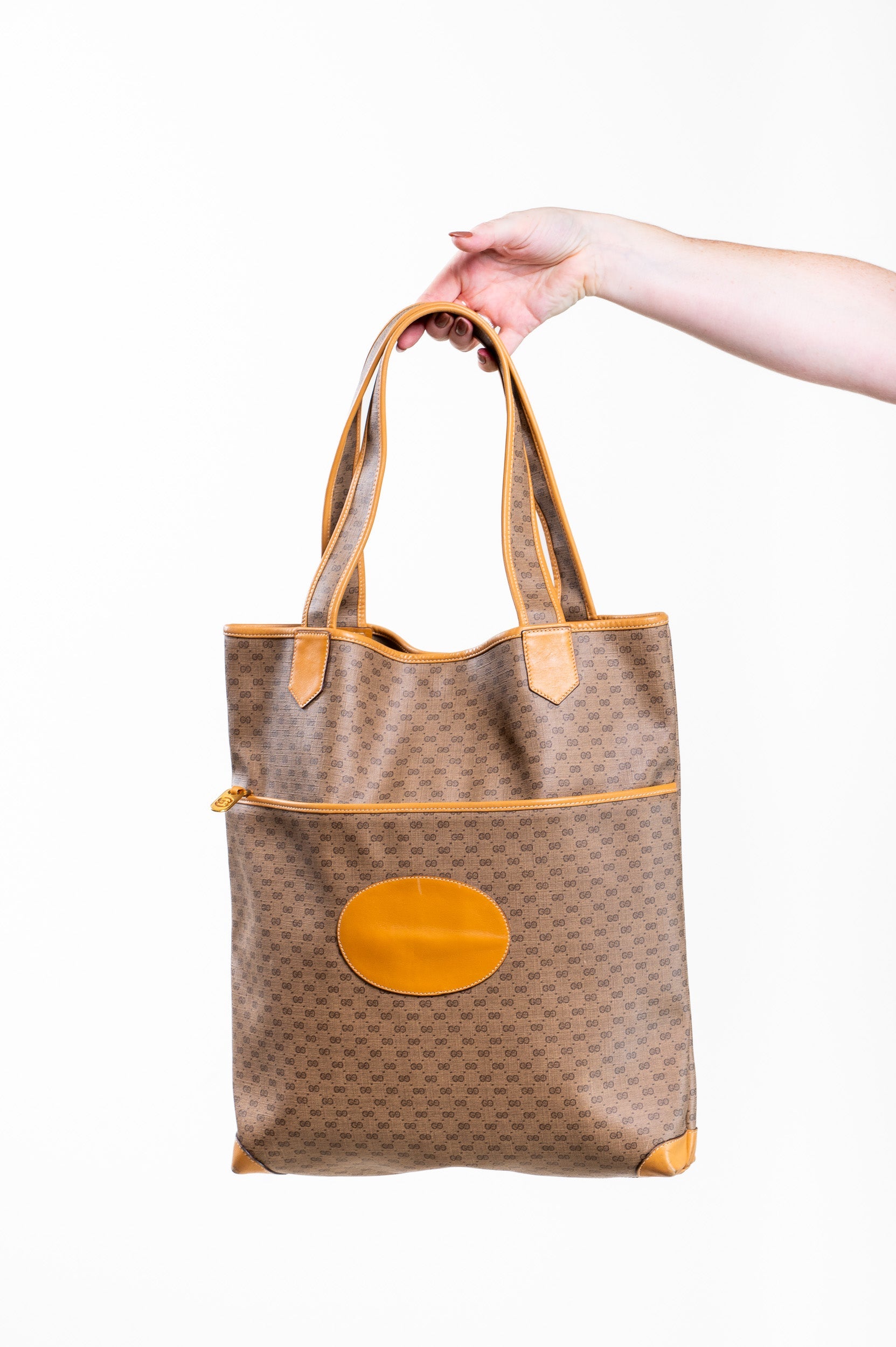 Vintage Micro GG Supreme Beige Tote Bag