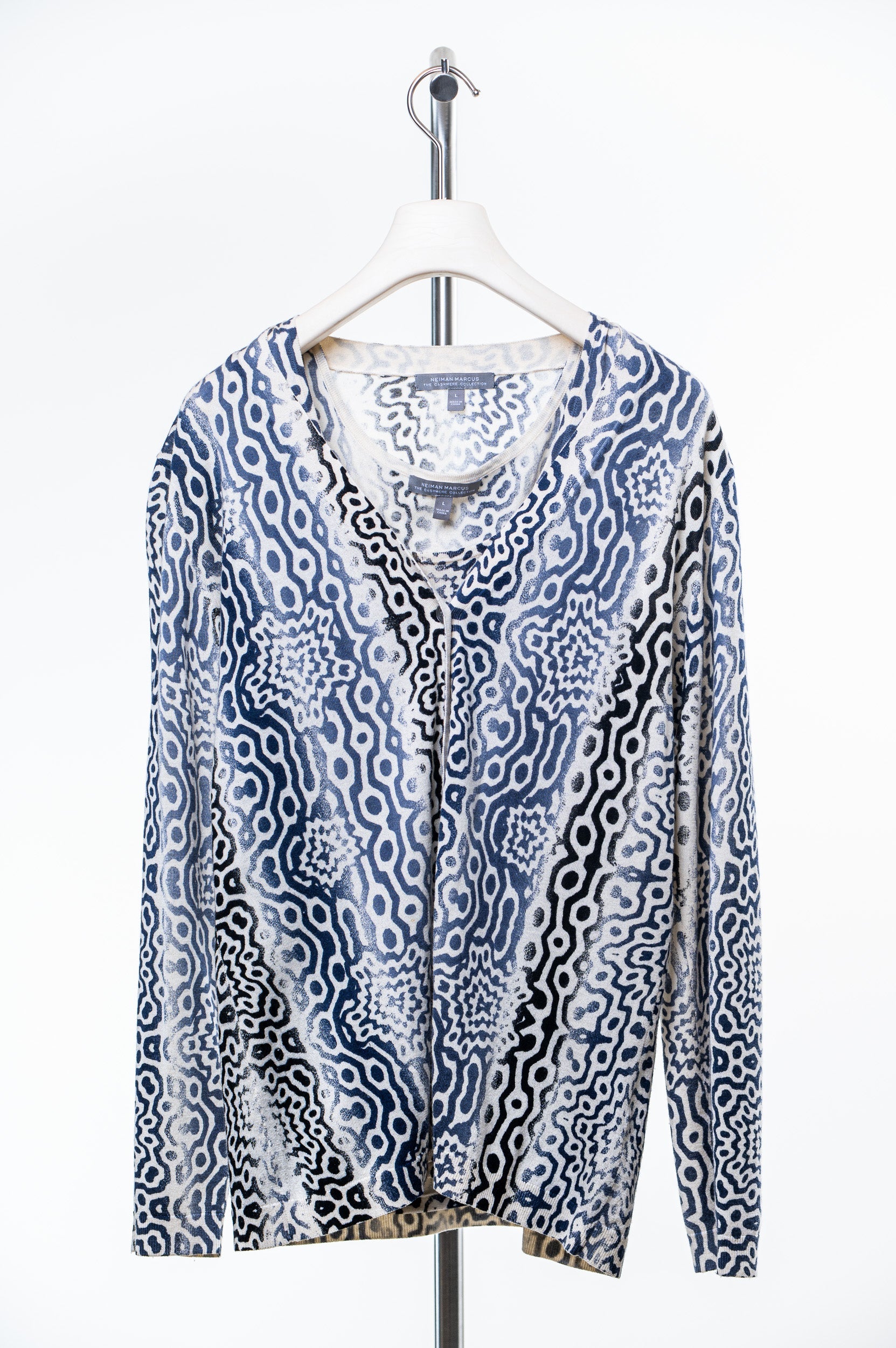 Vintage Two-Piece Printed Tank and Cardigan Set