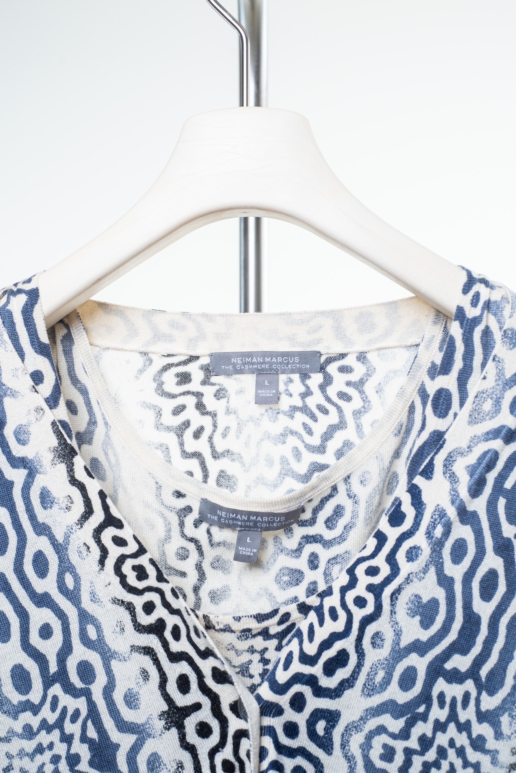 Vintage Two-Piece Printed Tank and Cardigan Set