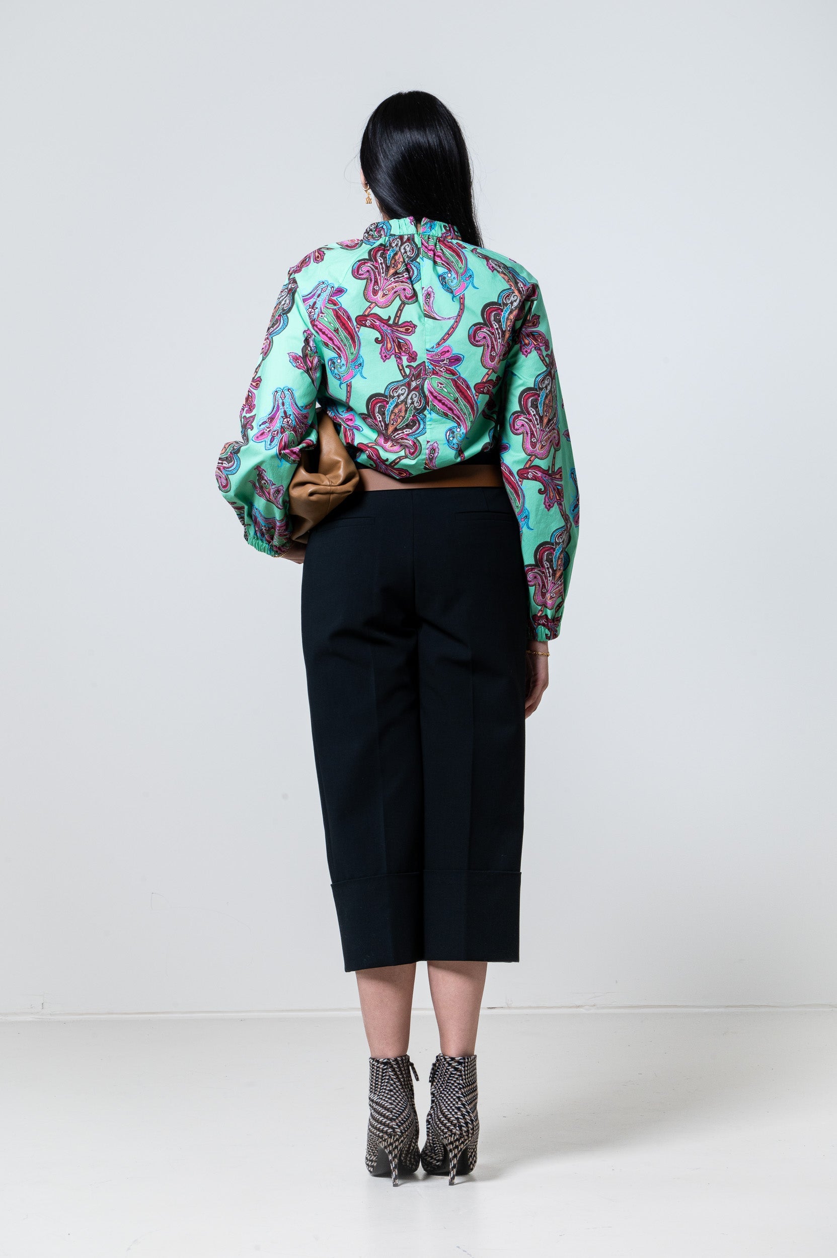 Teal Paisley Tunic Top