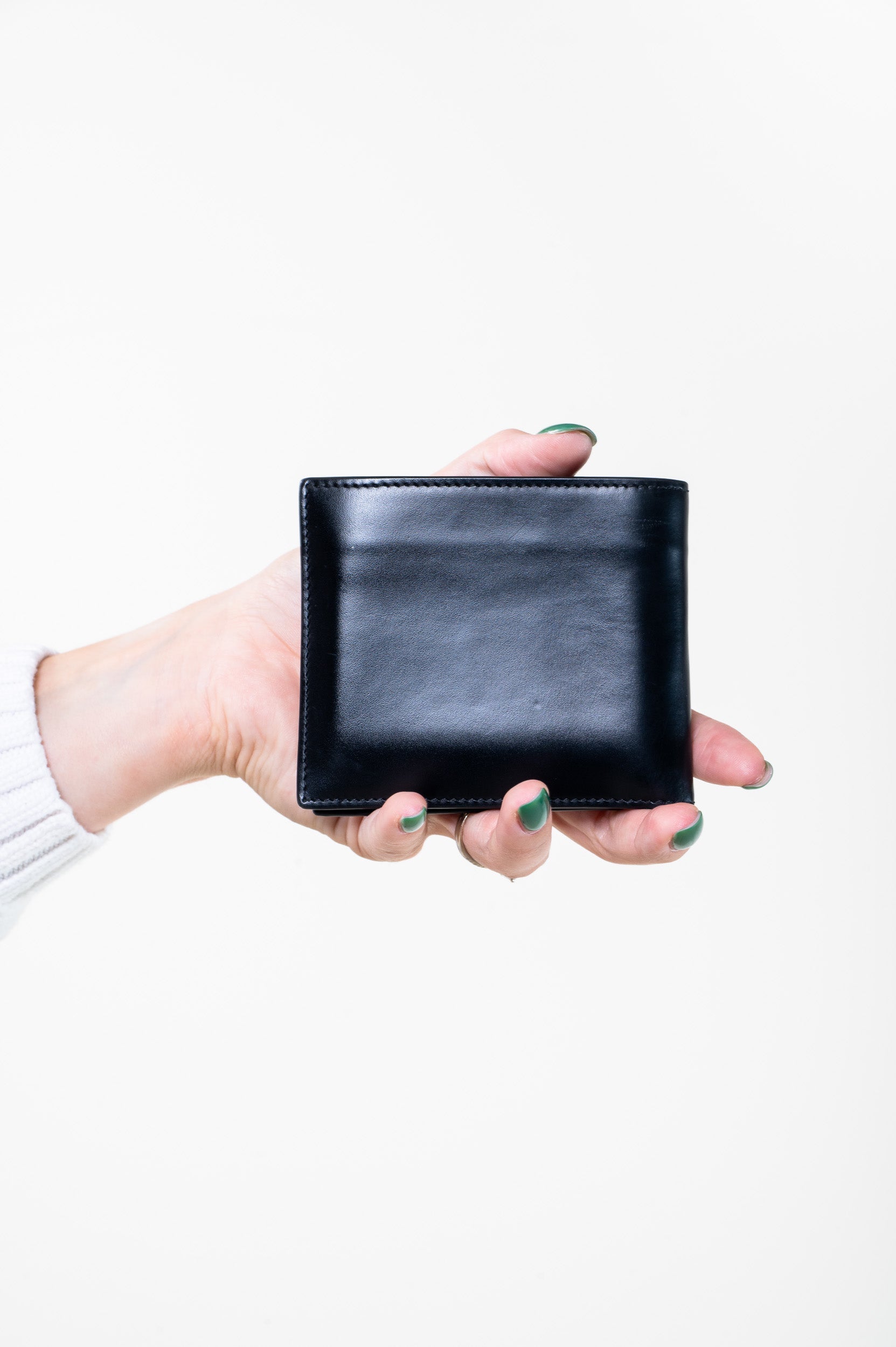 Black Smooth Leather Billfold Wallet