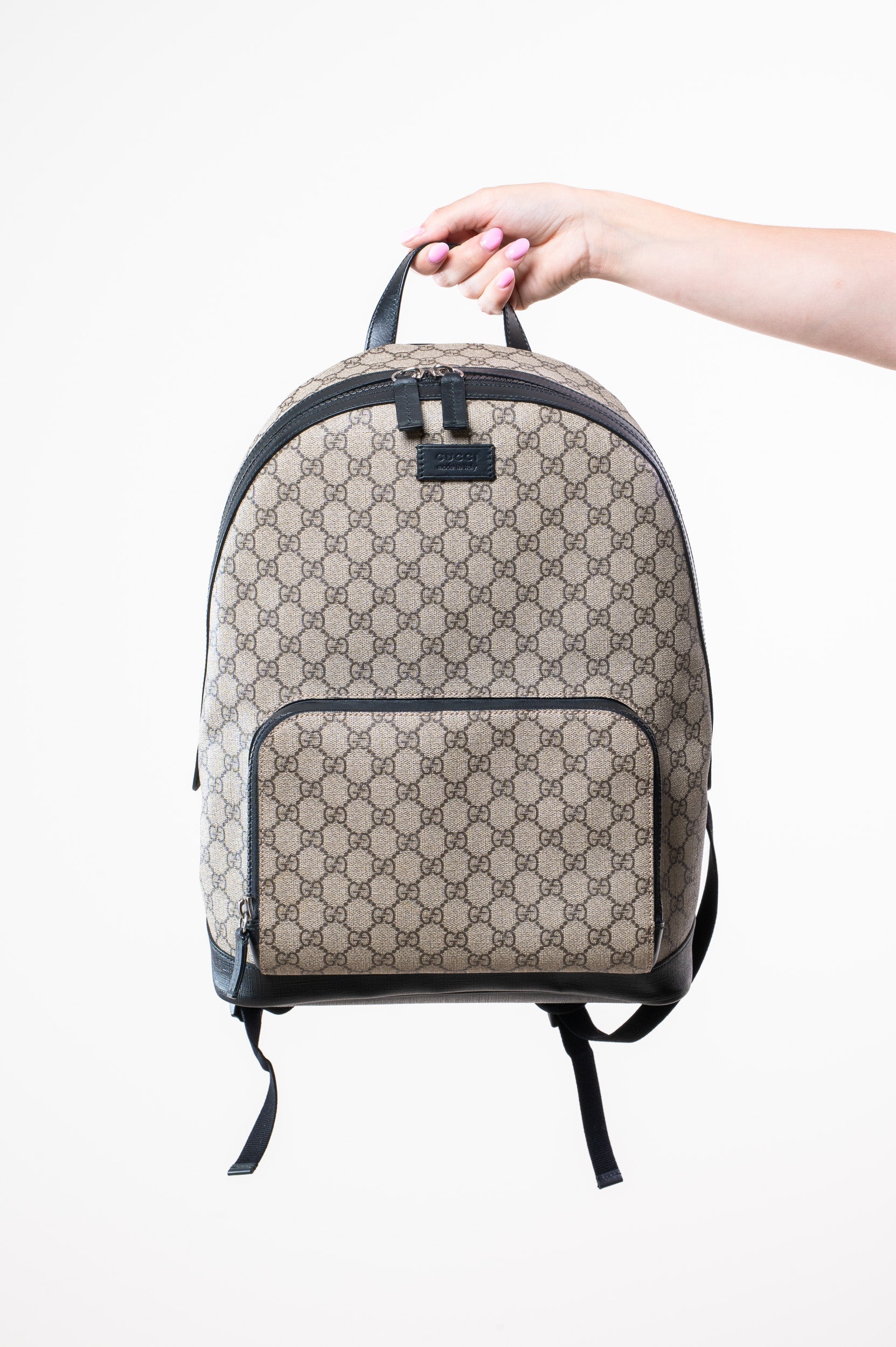 Medium GG Coated Canvas Supreme Eden Backpack