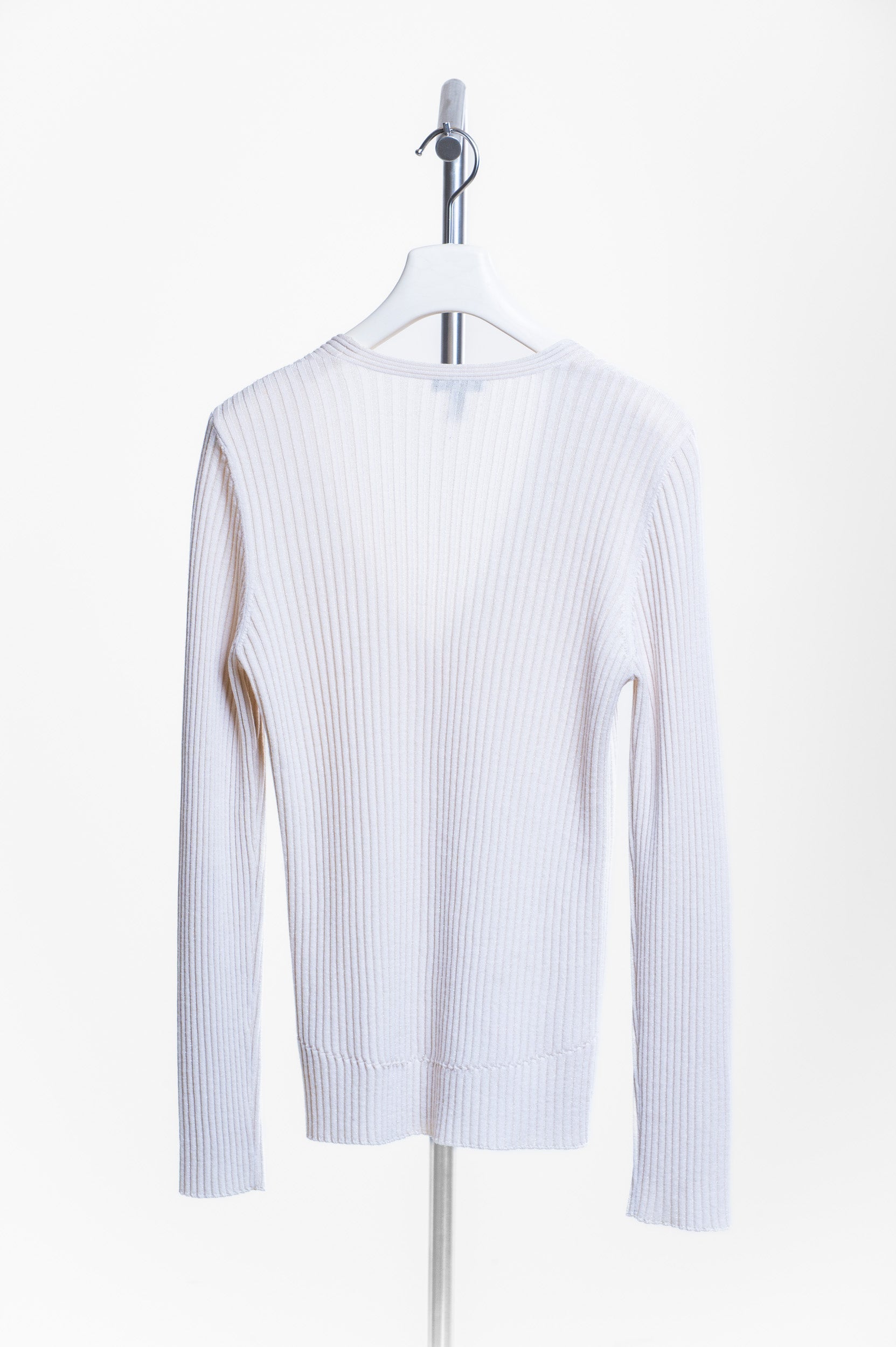 Beige w/ Gold Fleck V-Neck Cardigan