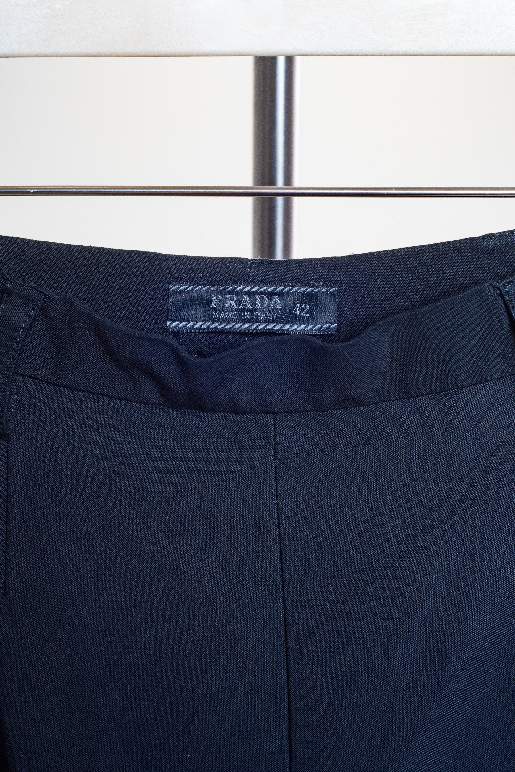 Black Belt Loop Slim Leg Trouser
