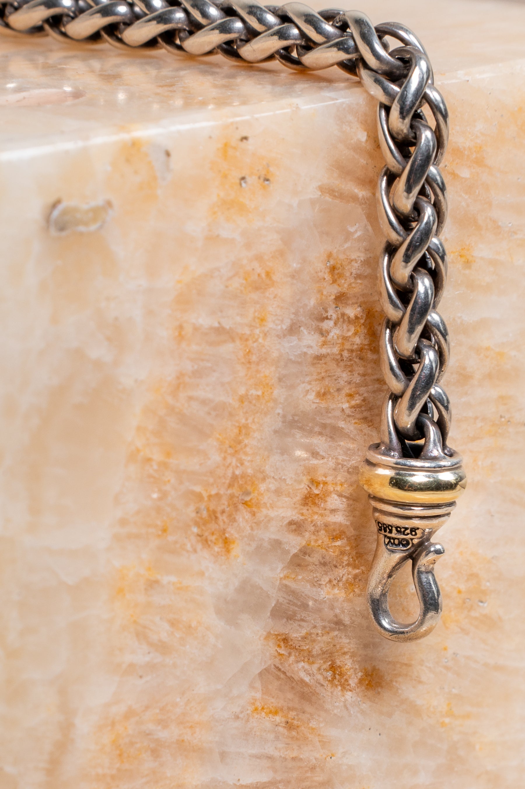 Silver Wheat Link Necklace