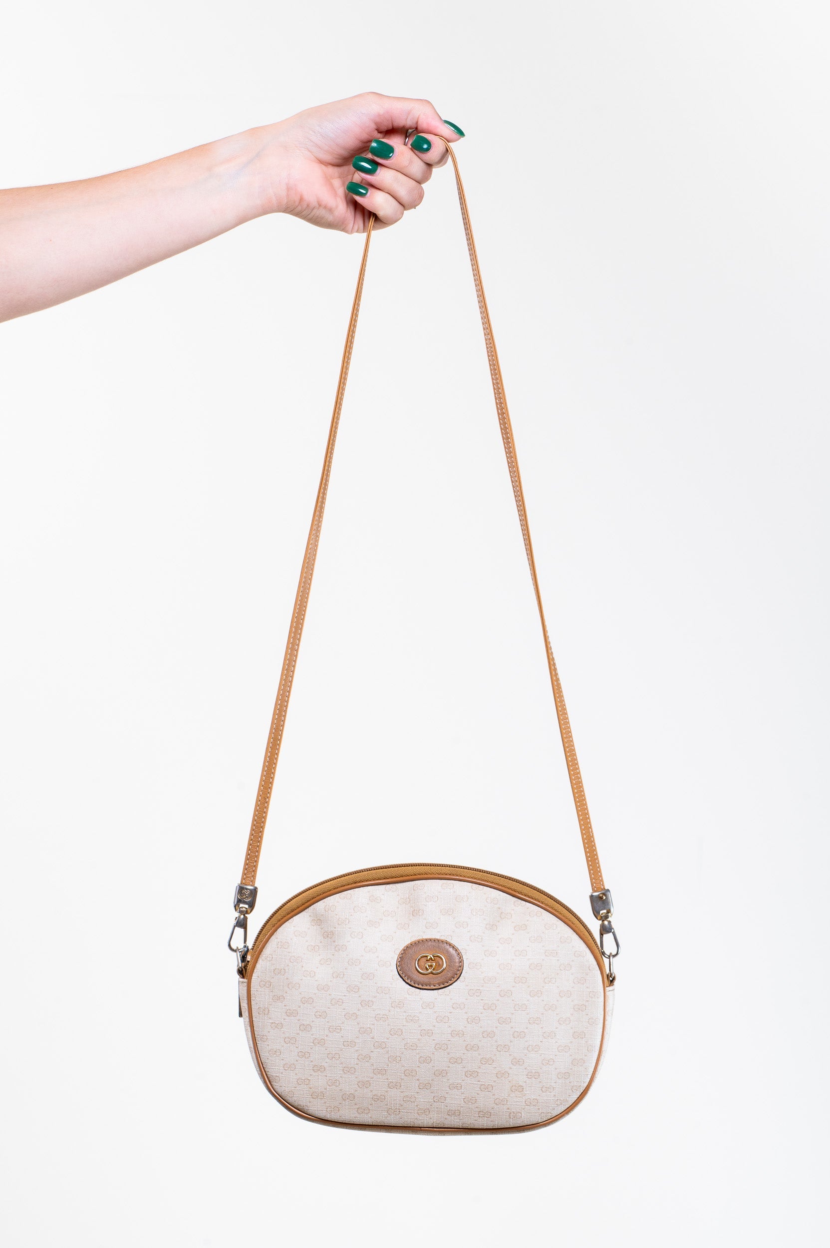 Vintage Cream Camera Crossbody Bag