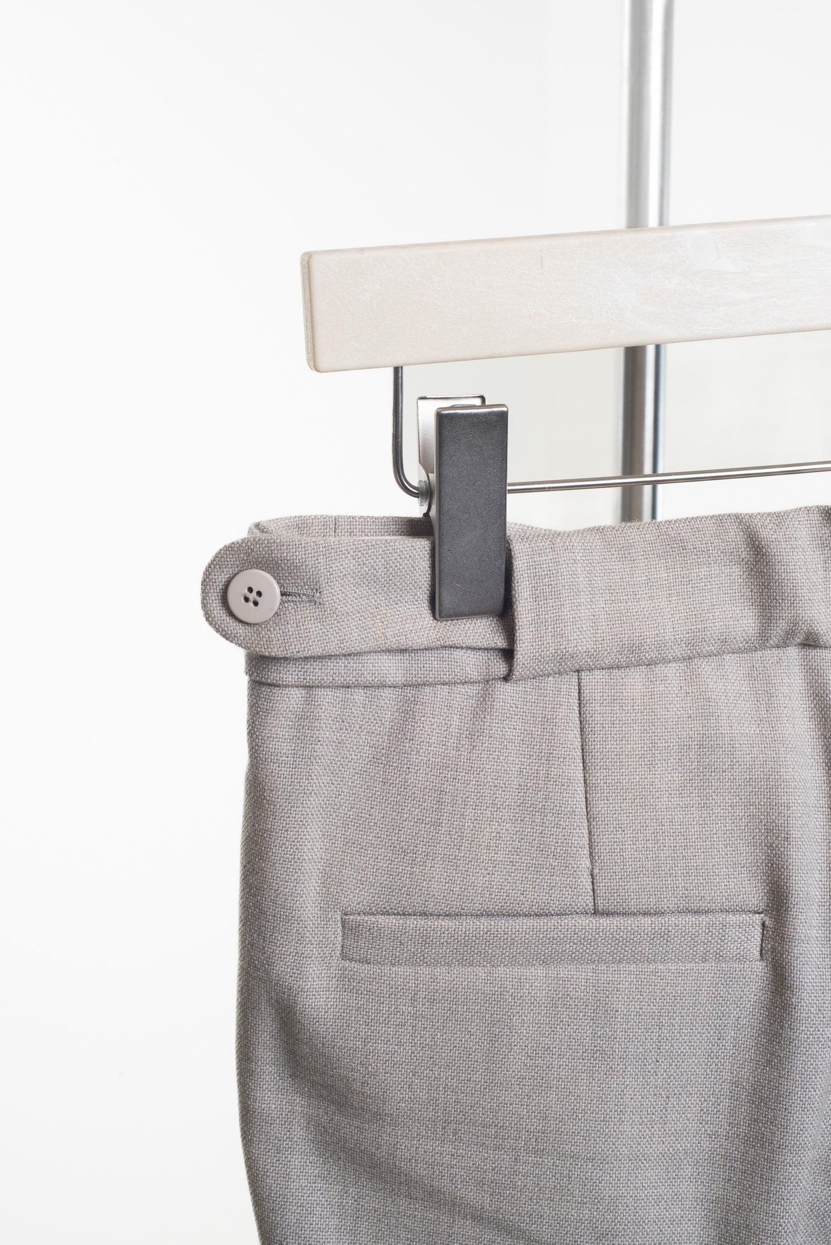 Beige Wool Trouser