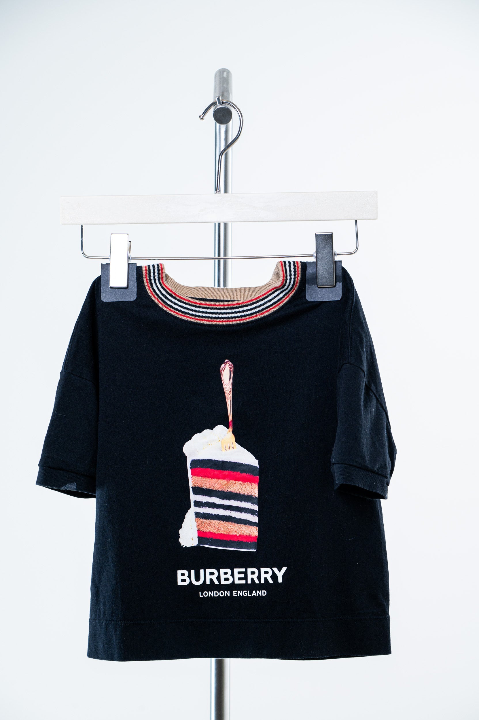 Kids Black Piece Of Cake Tshirt Cotton