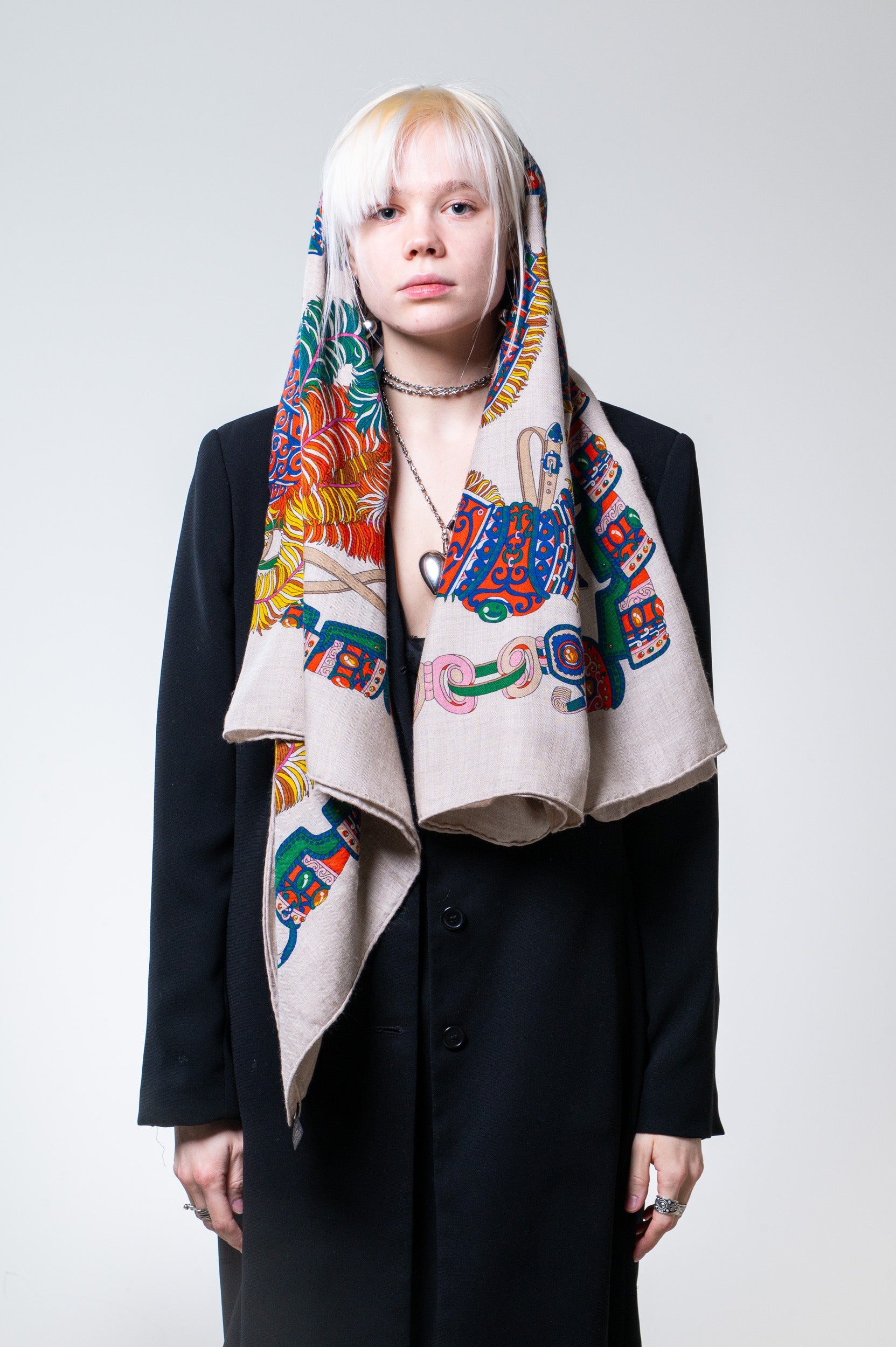 Sous L'Egide de Mars Cashmere Silk Shawl Scarf