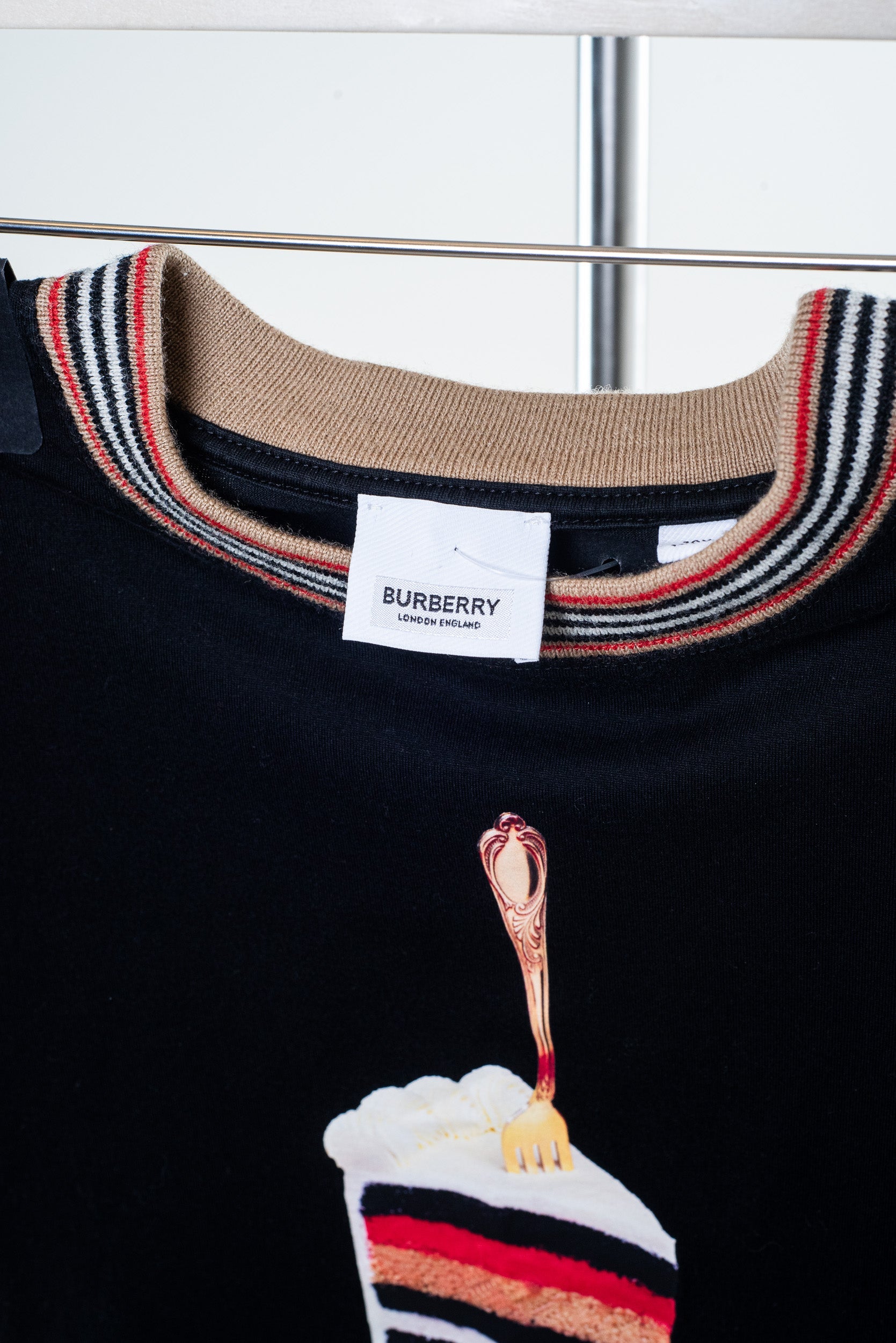 Kids Black Piece Of Cake Tshirt Cotton