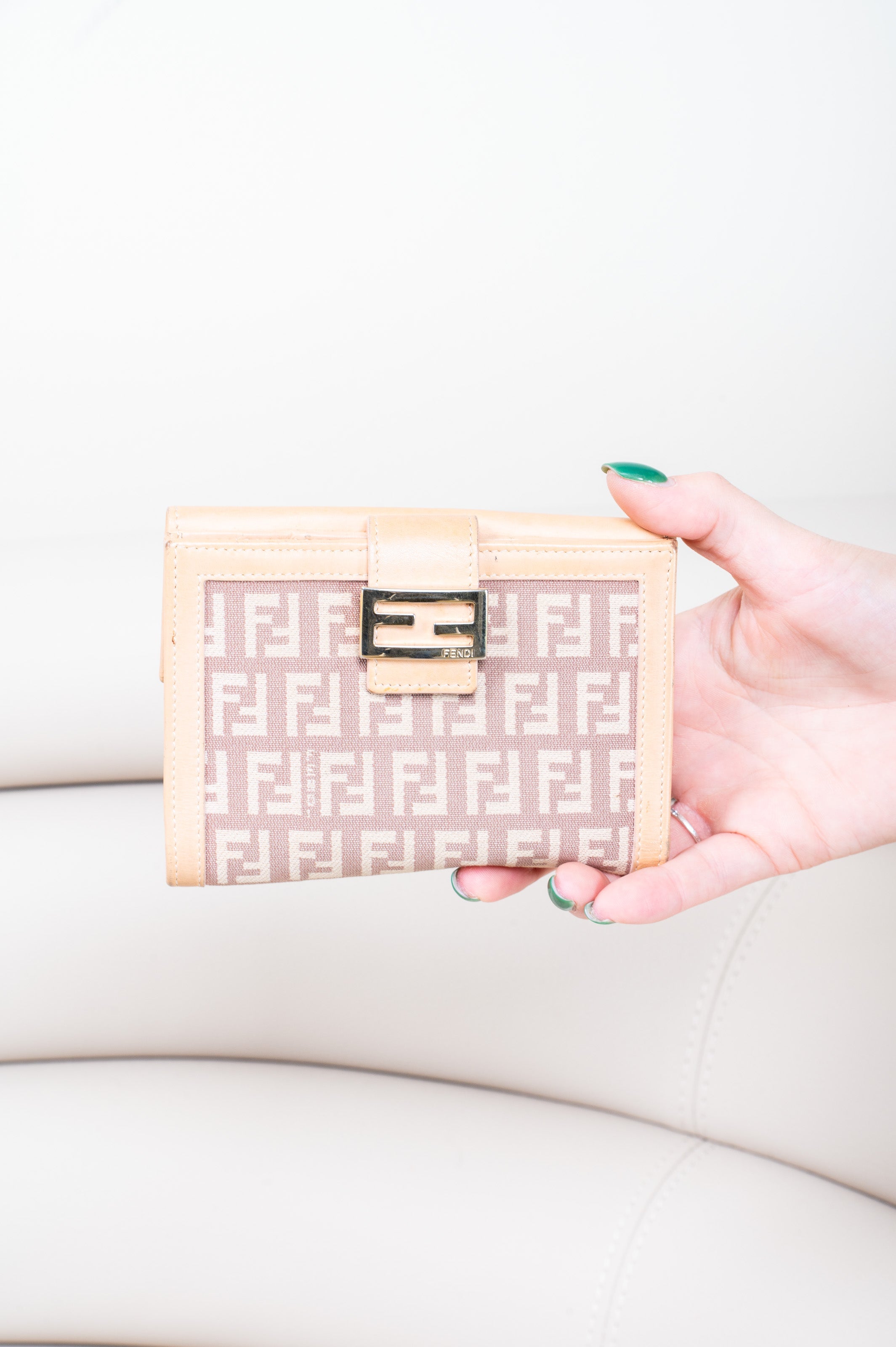 Vintage Zucca Flap Wallet with Logo