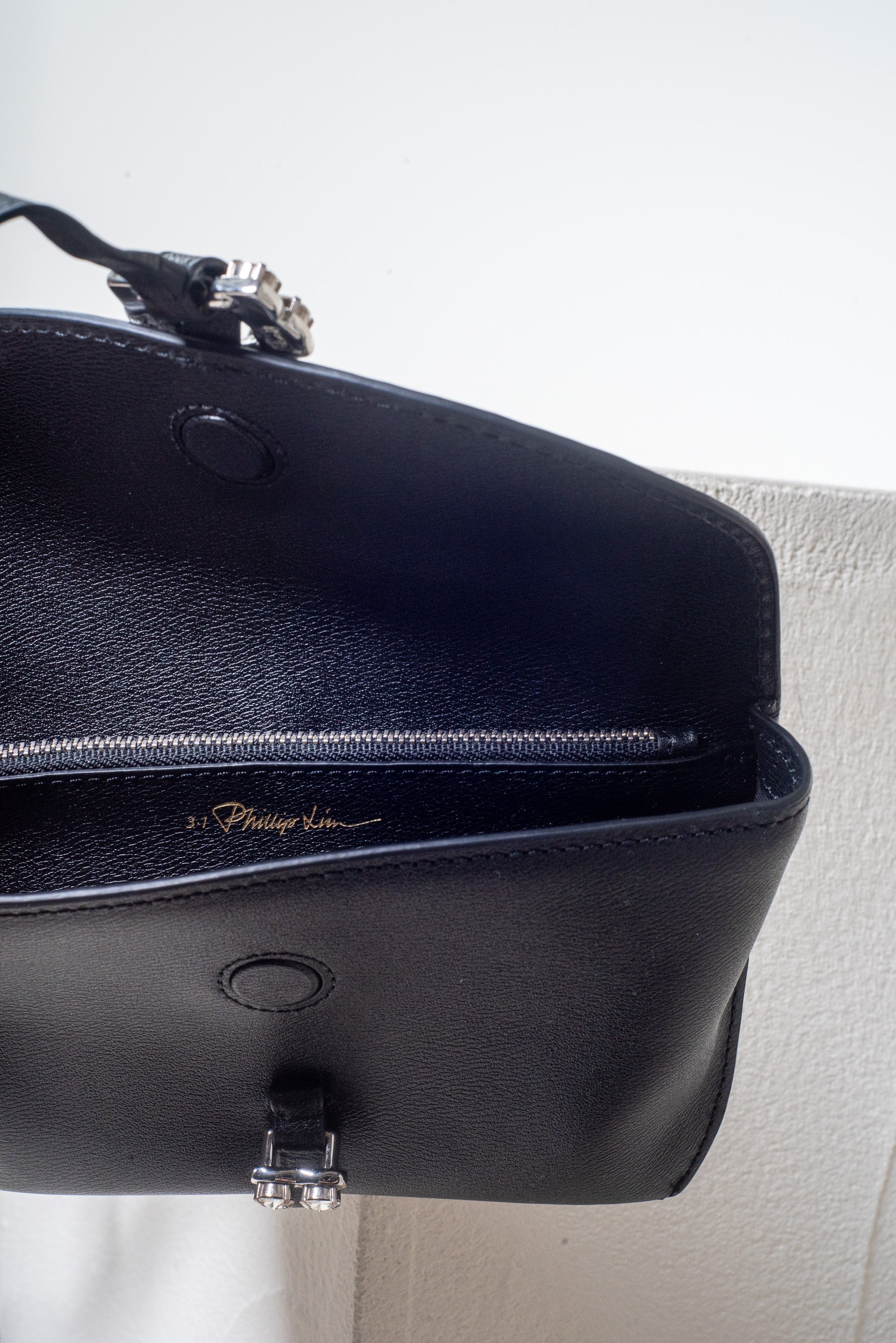 Black Rhinestone Hudson Belt Bag