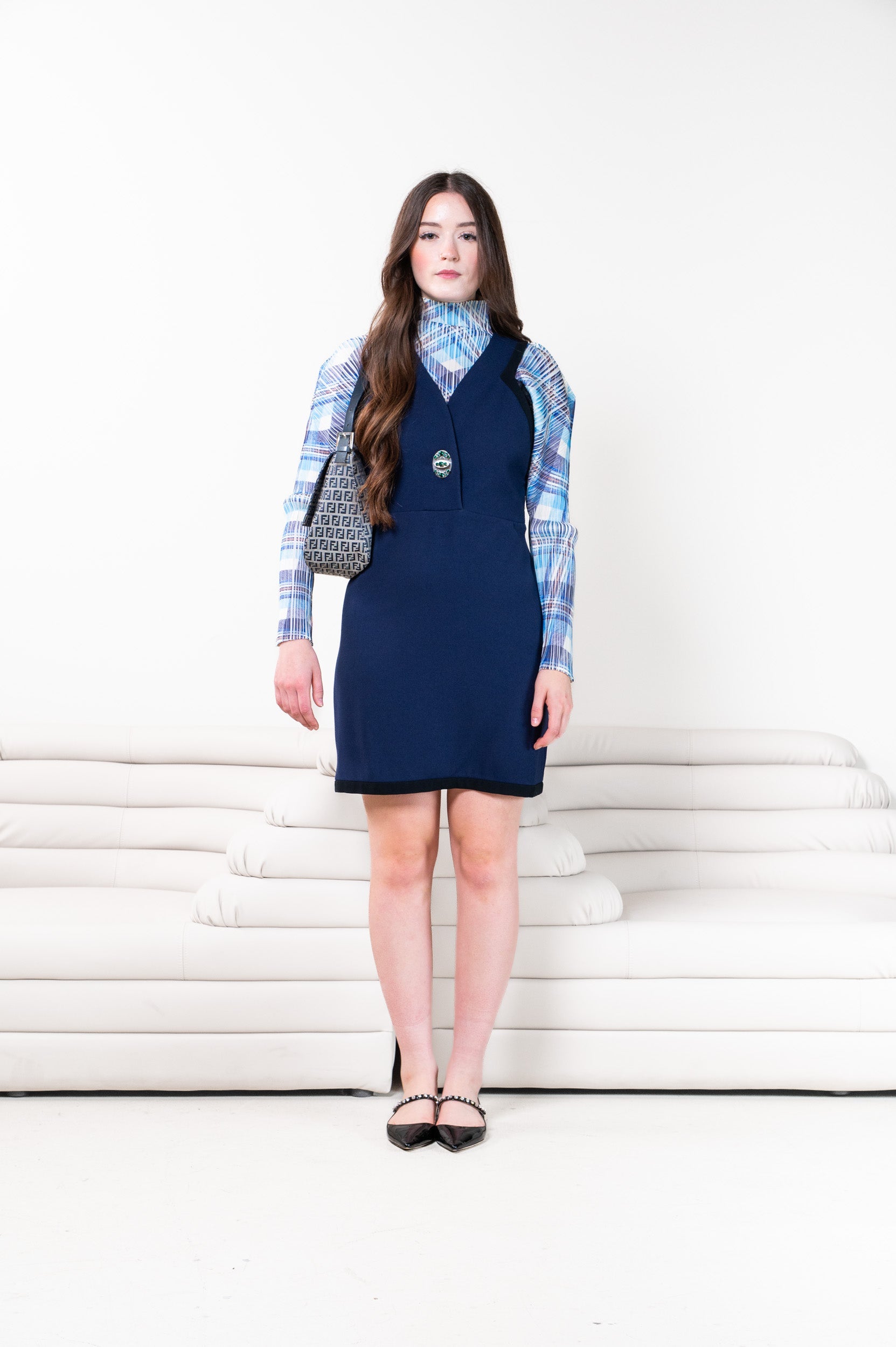 Cruise 2010 Navy Crystal Toggle Mini Dress