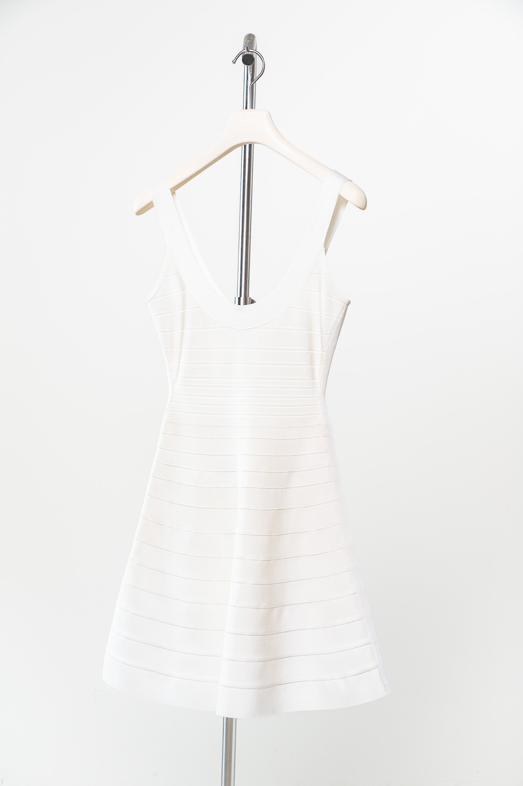 White Bandage Strappy Fit Flare Dress