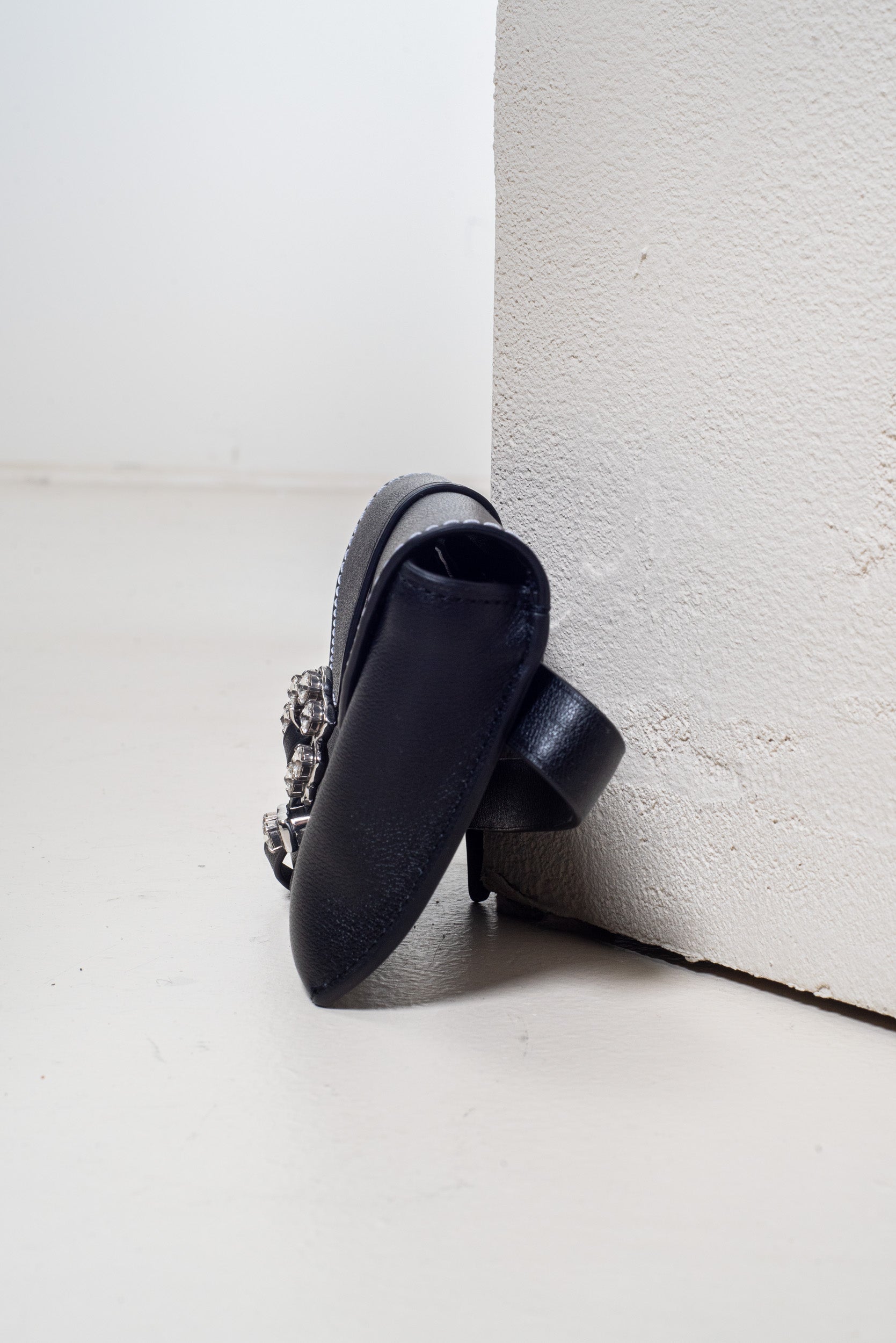 Black Rhinestone Hudson Belt Bag