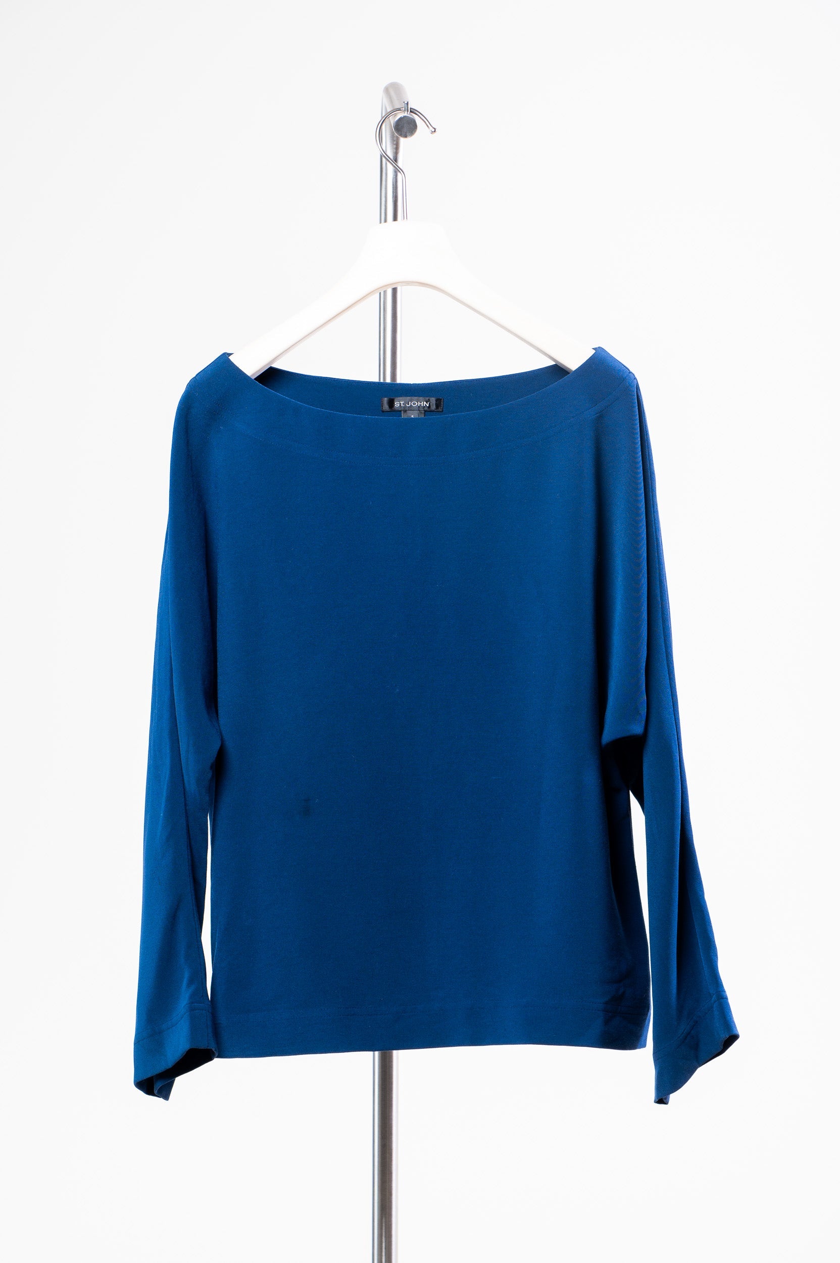 Navy Wide Neck Blouse