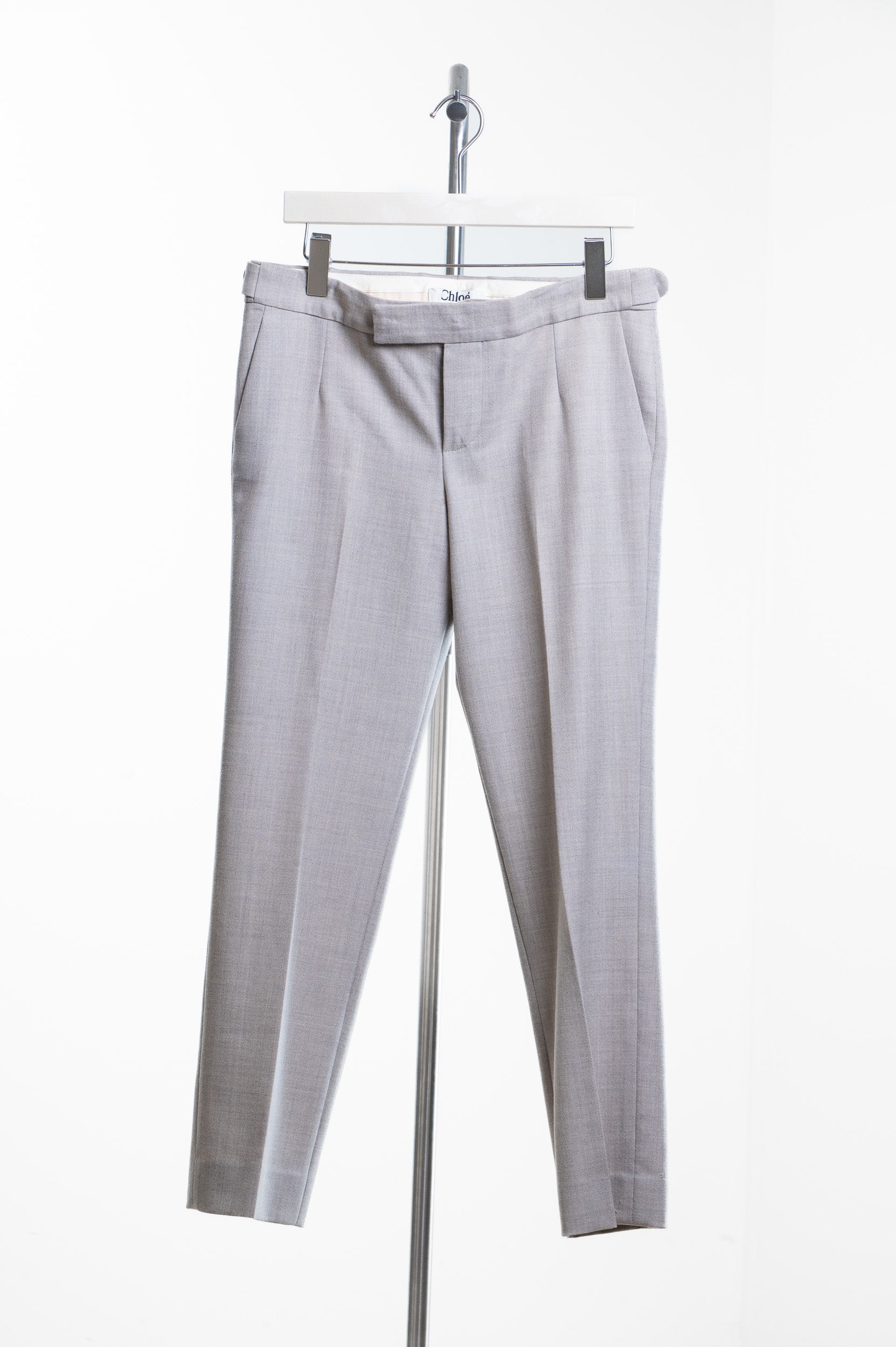 Beige Wool Trouser