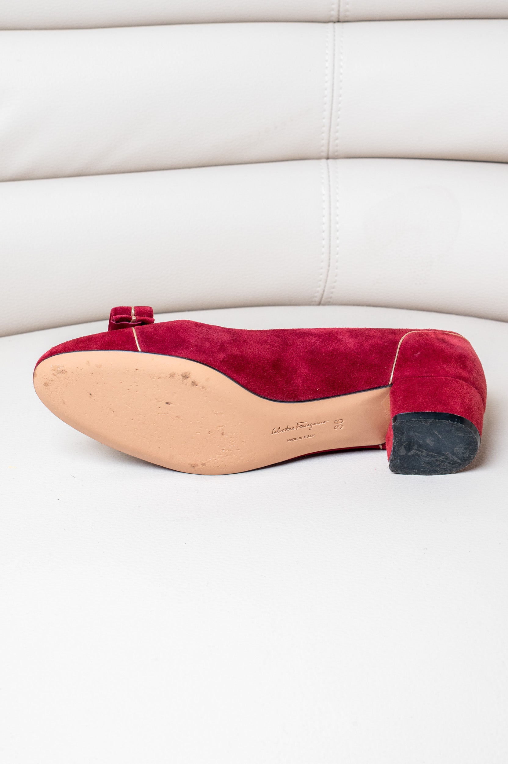 Burgundy Suede Vara Kitten Heel