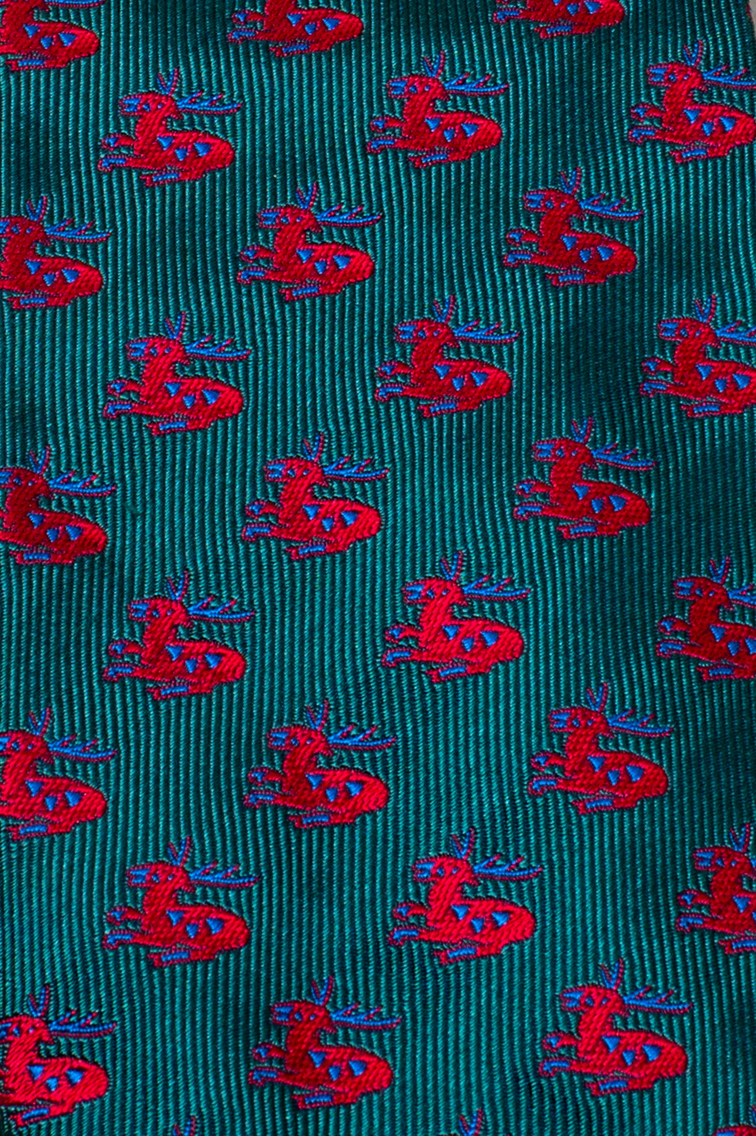 Green & Pink Printed Tie