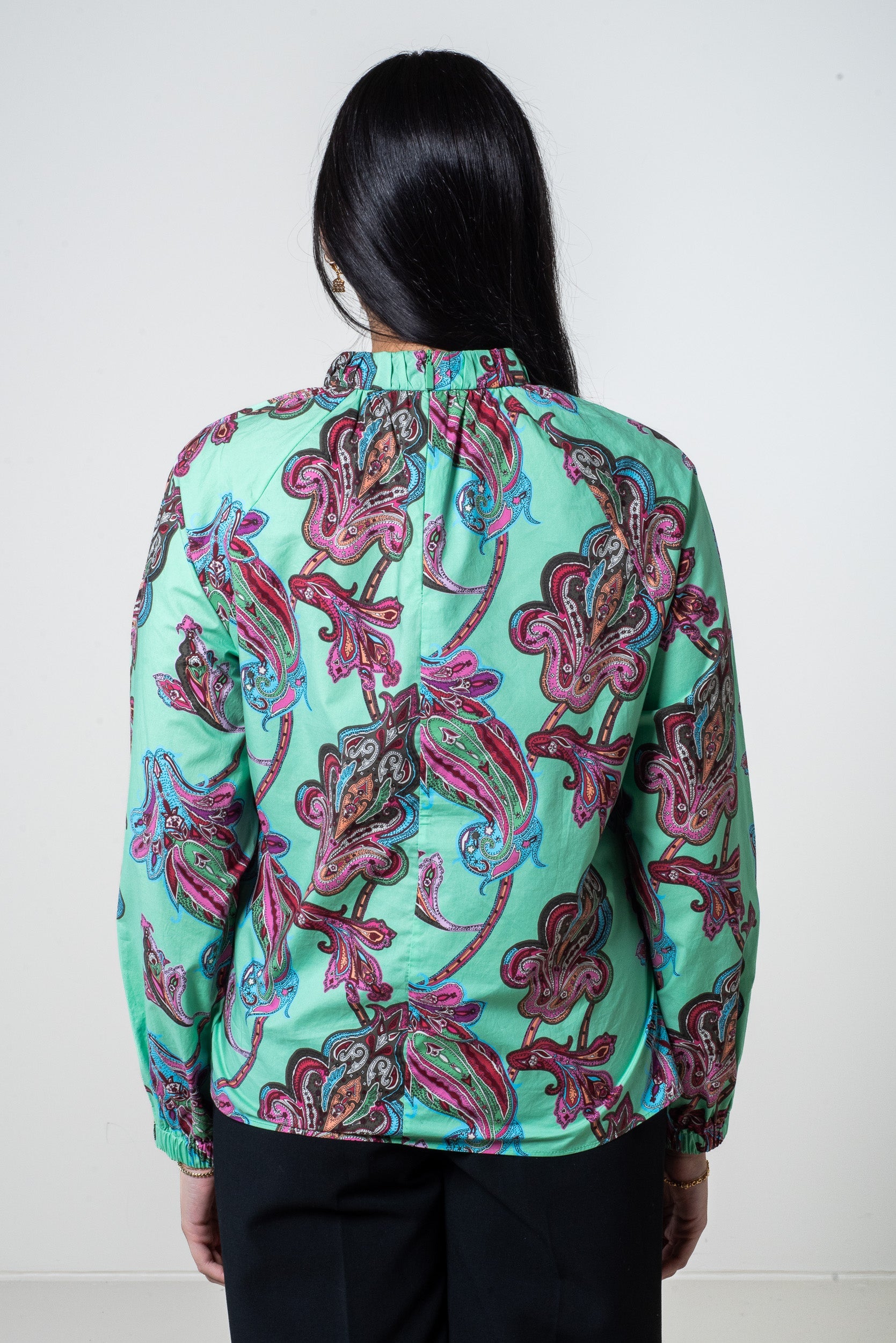 Teal Paisley Tunic Top