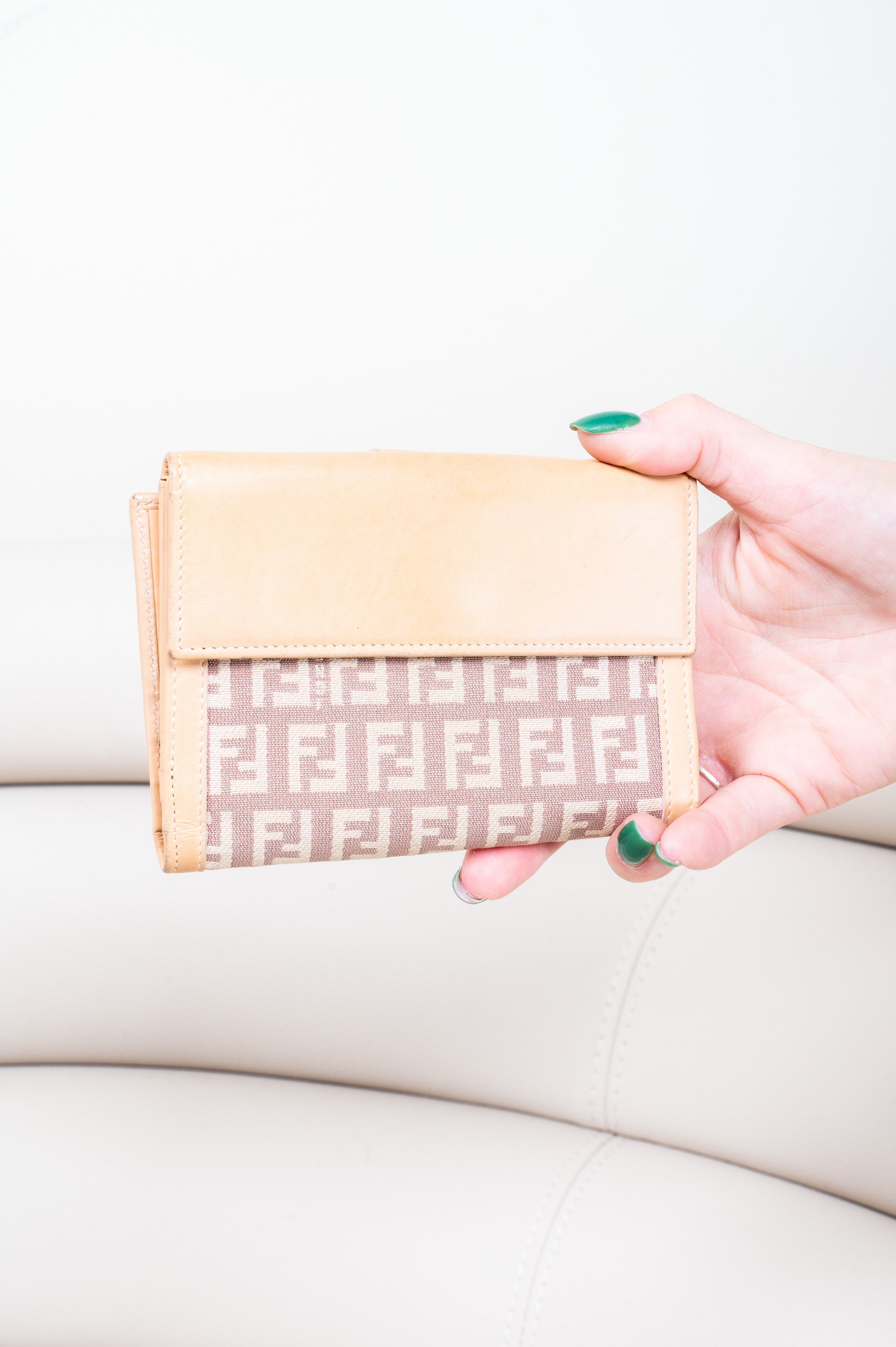 Vintage Zucca Flap Wallet with Logo