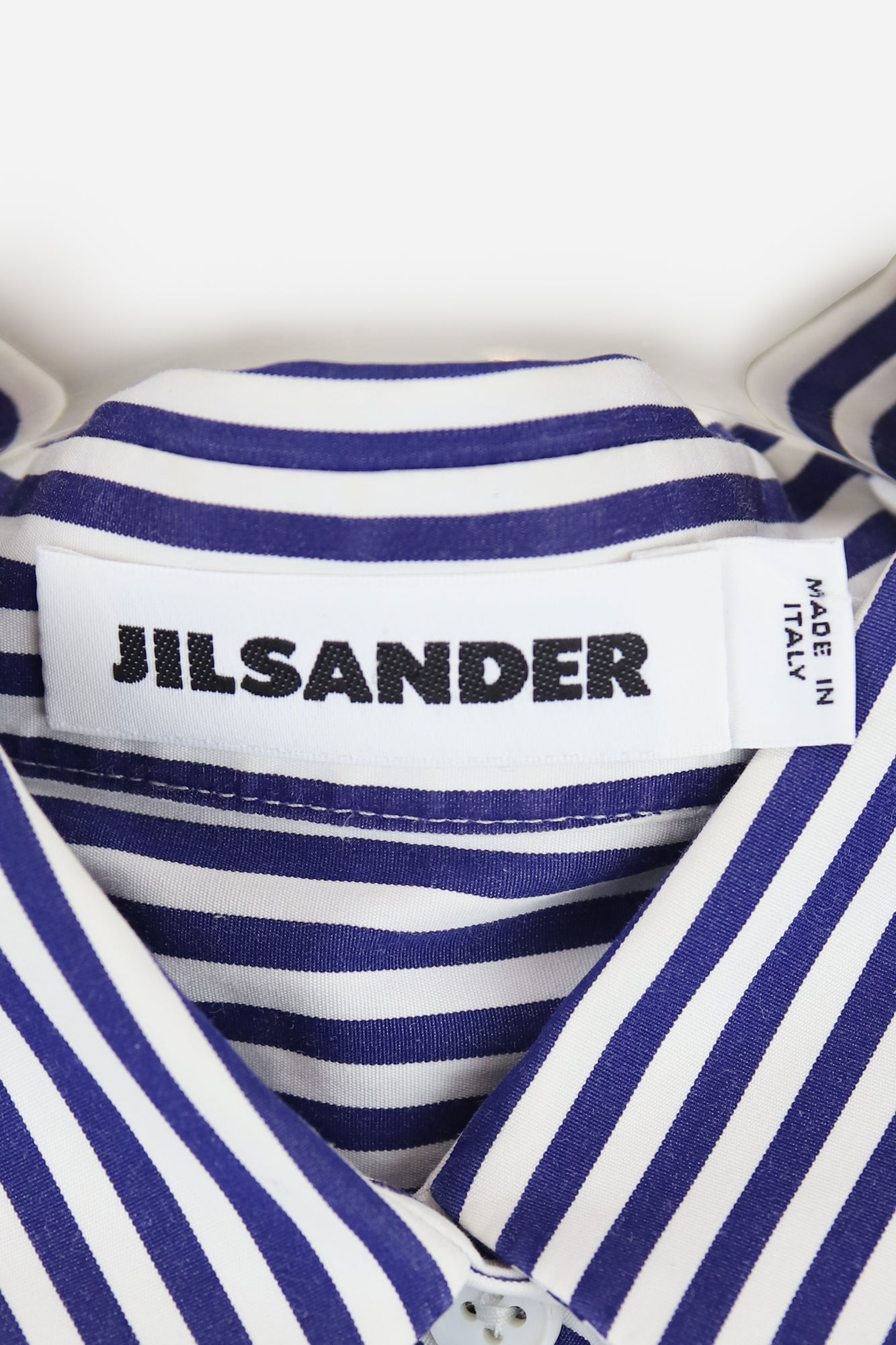 Blue and White Stripe Ruffled Top