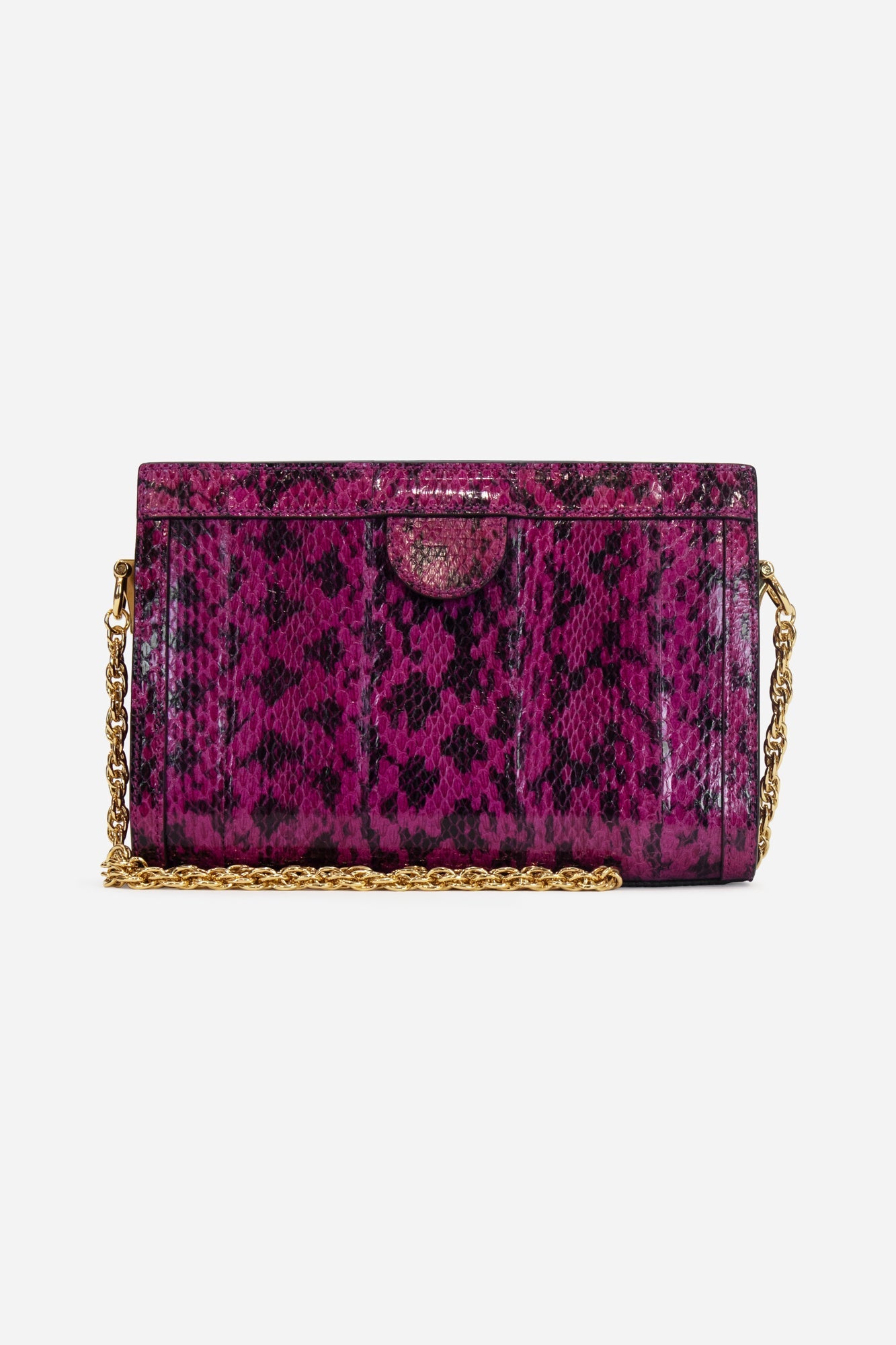 Pink Snakeskin Ophidia Small Shoulder Bag