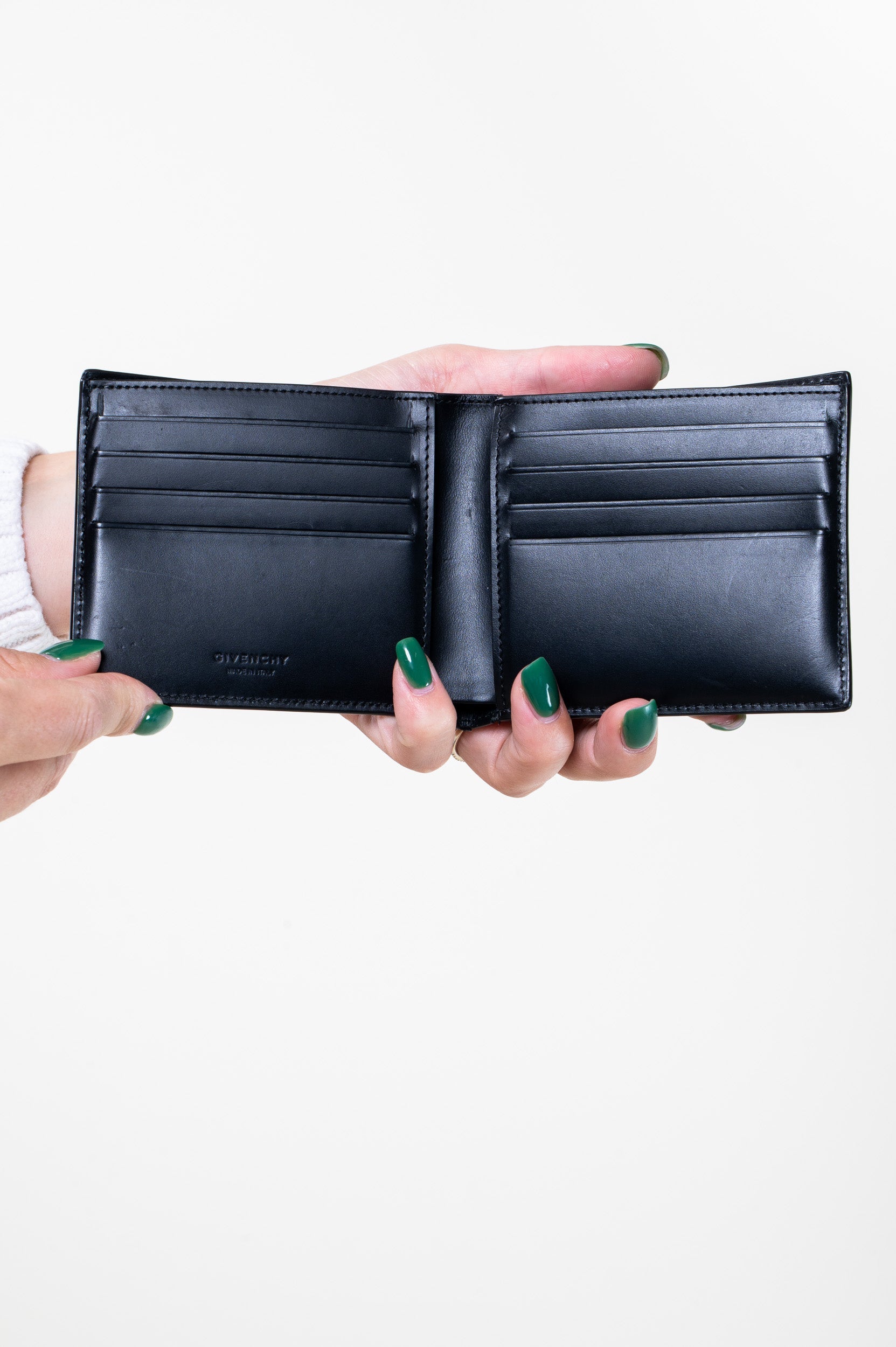 Black Smooth Leather Billfold Wallet
