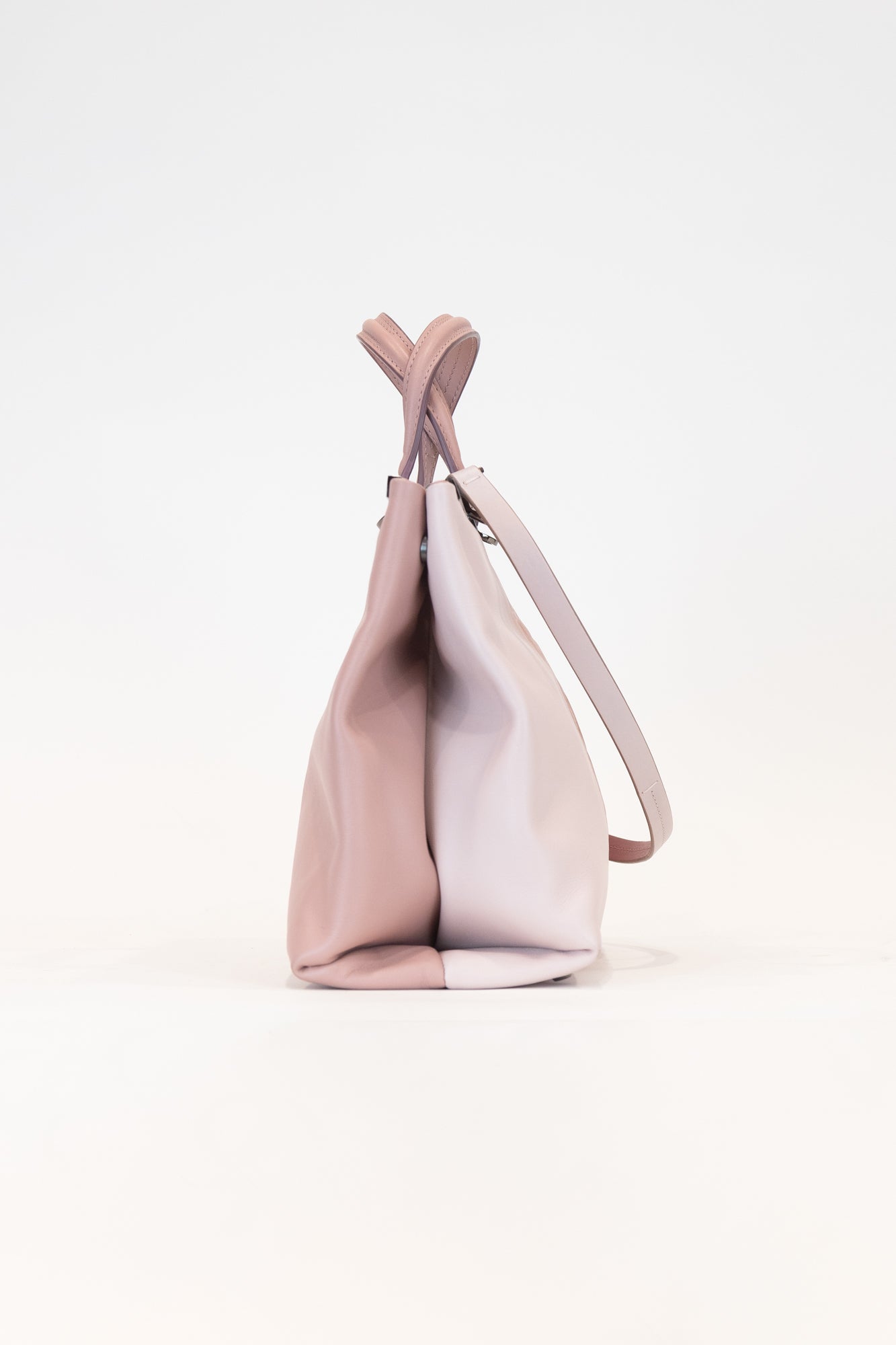 Two Tone Pink Tote Shoulder Crossbody Bag